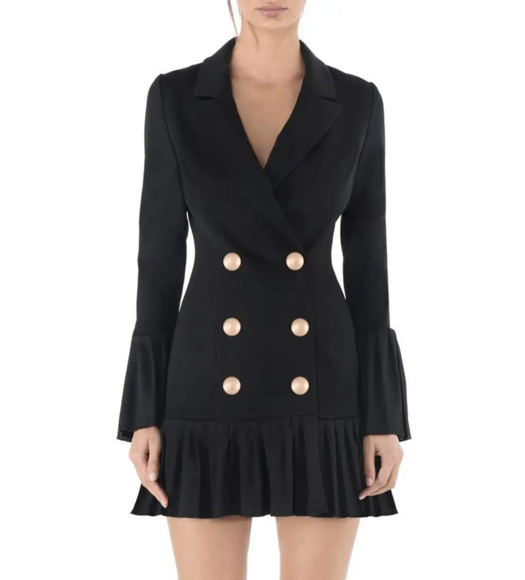 Misha Jordie Blazer Mini Dress Black Size AU 8  for rent on The Volte - main image