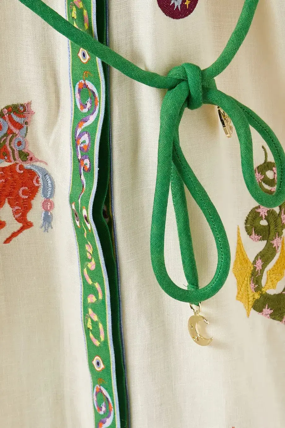 Alemais Seeker Embroidered Shirtdress Print in Size 8 for rent on The Volte - main image