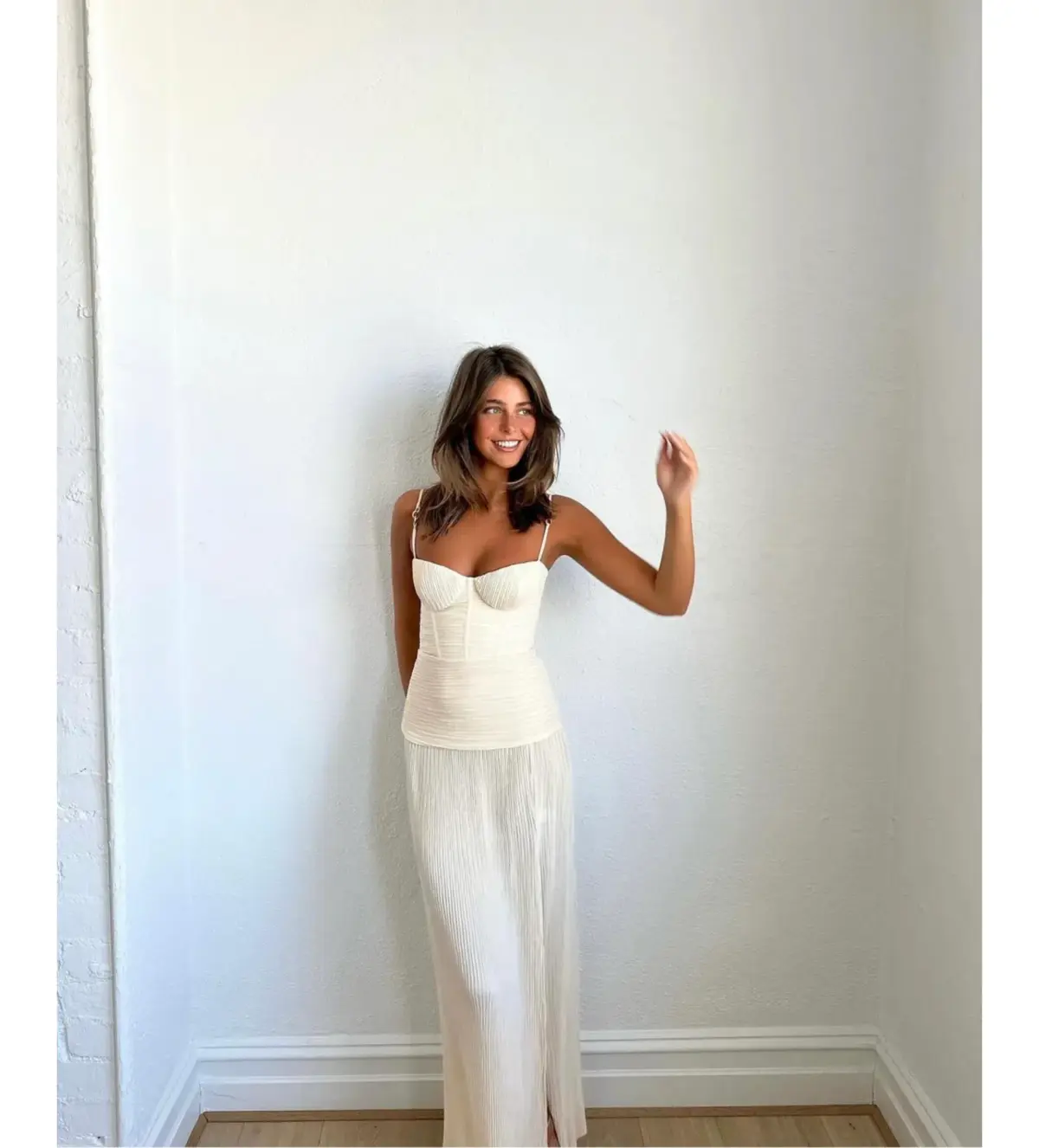 Manning Cartell Double Time Pleat Maxi Dress Nougat Size S/AU 8 - Image 5