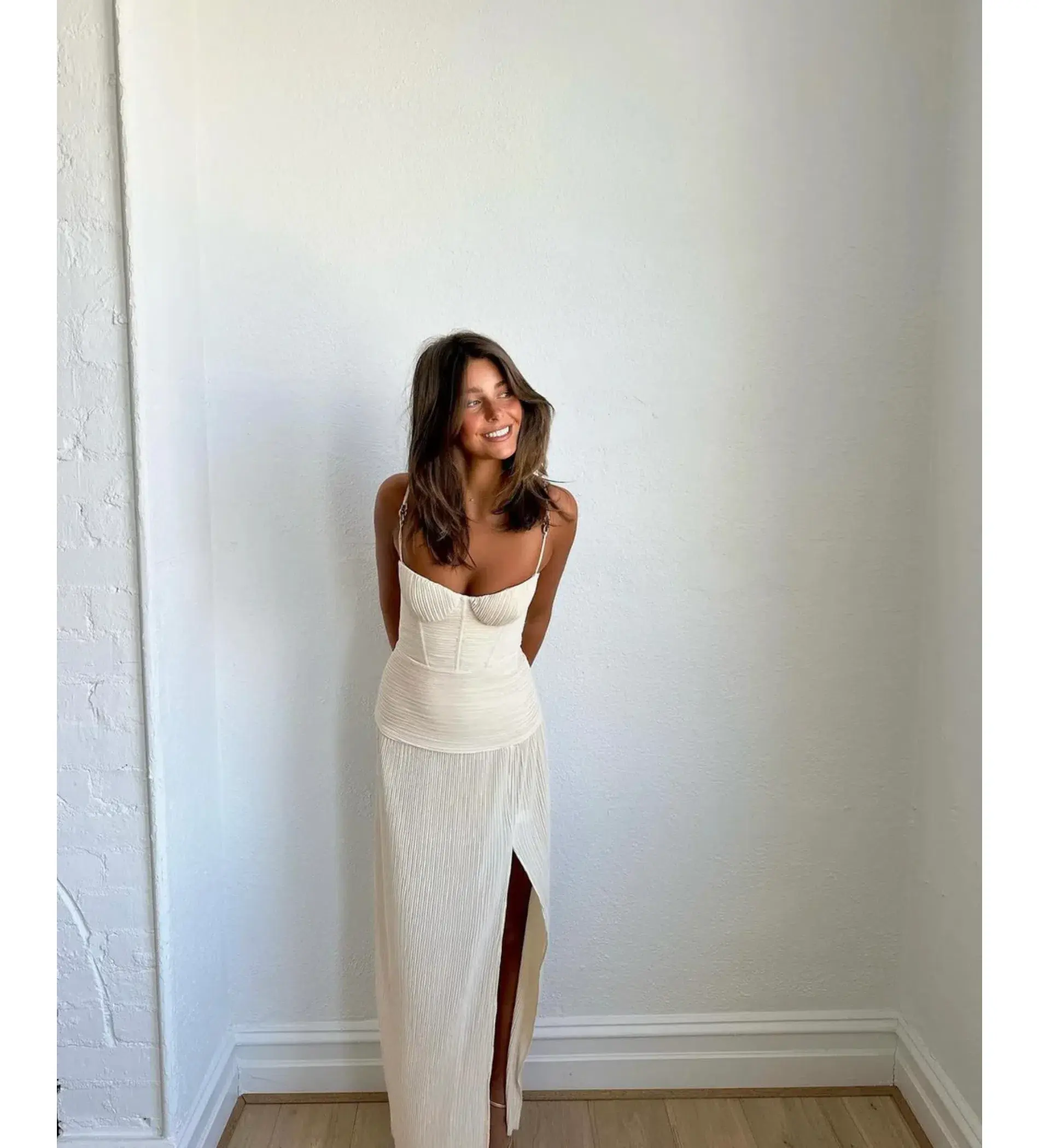 Manning Cartell Double Time Pleat Maxi Dress Nougat Size M/AU 10 - Image 4