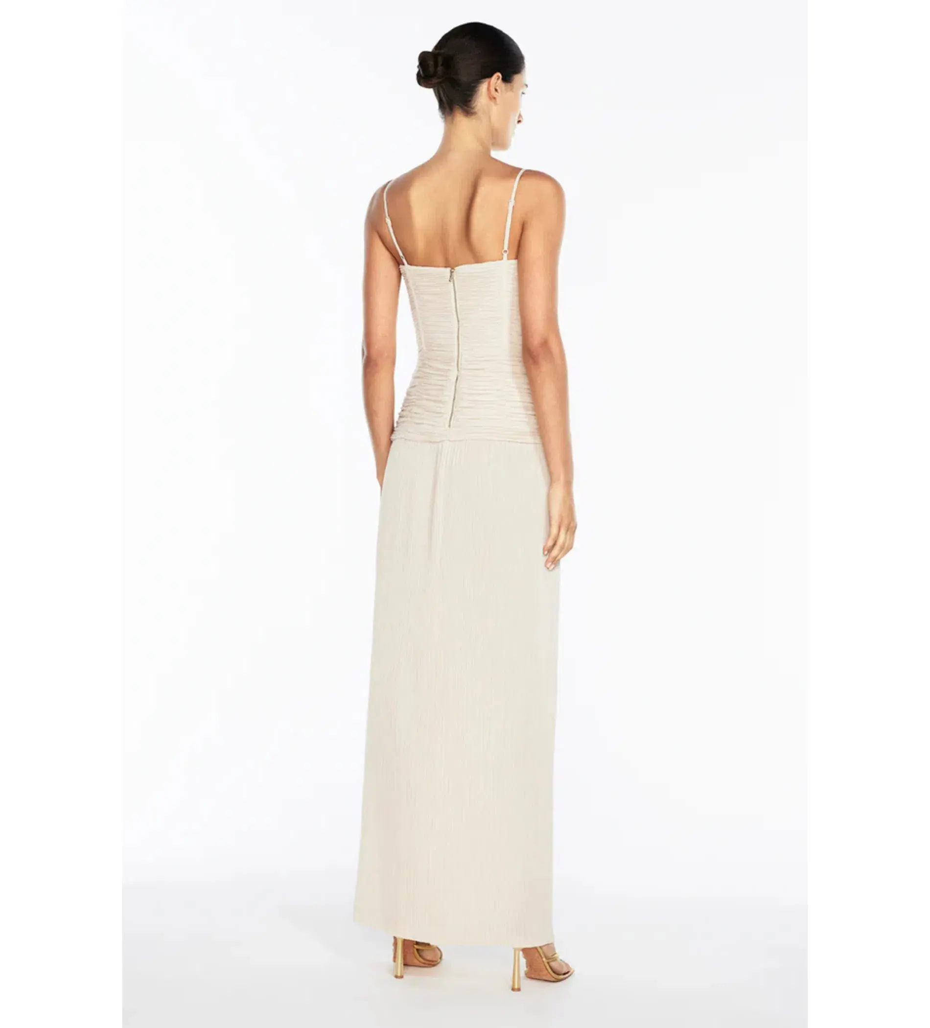 Manning Cartell Double Time Pleat Maxi Dress Nougat Size M/AU 10 - Image 7