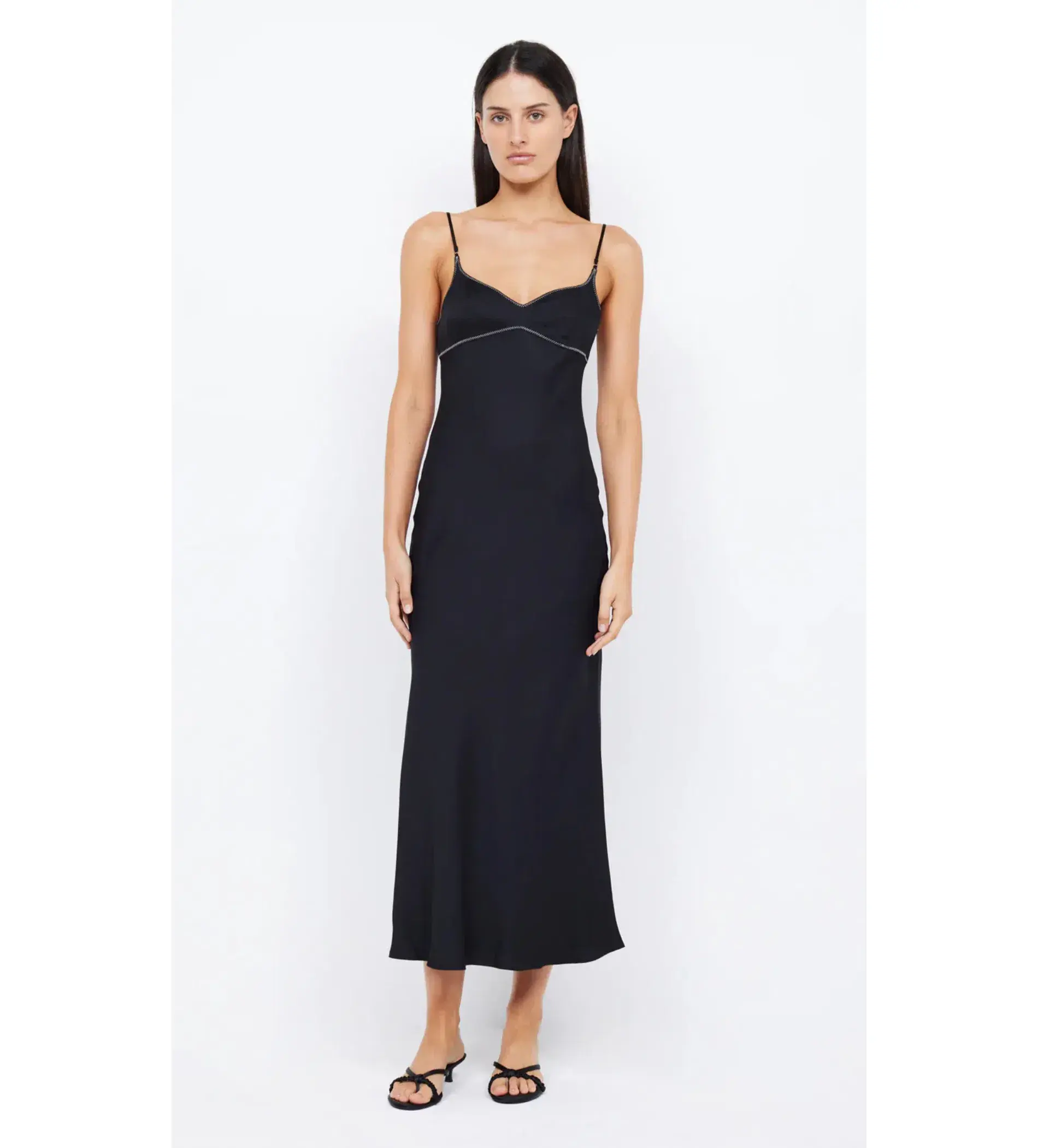 Bec & Bridge Emery Midi Dress Black/Ivory Size AU 8 - Image 1