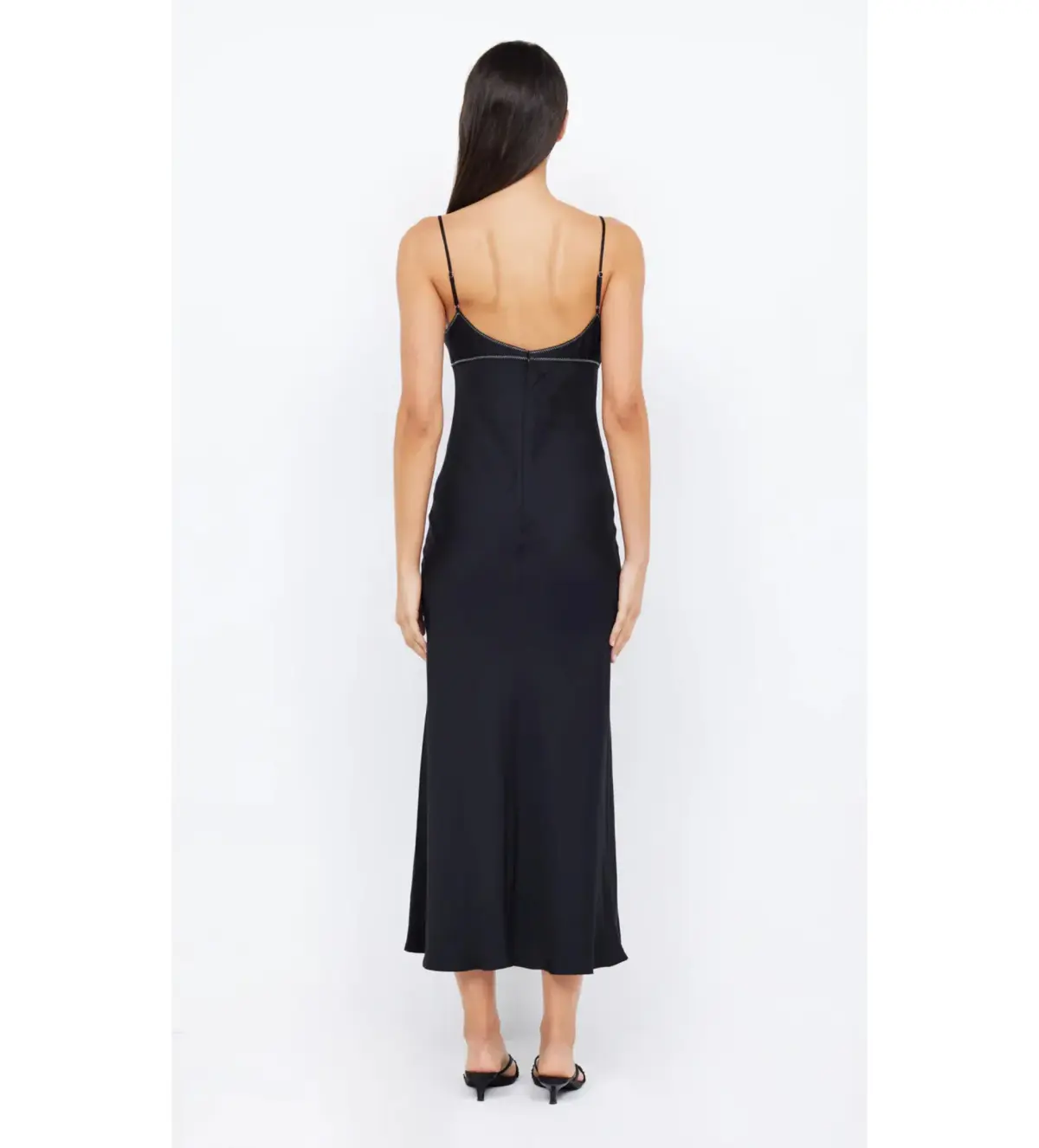 Bec & Bridge Emery Midi Dress Black/Ivory Size AU 8 - Image 3