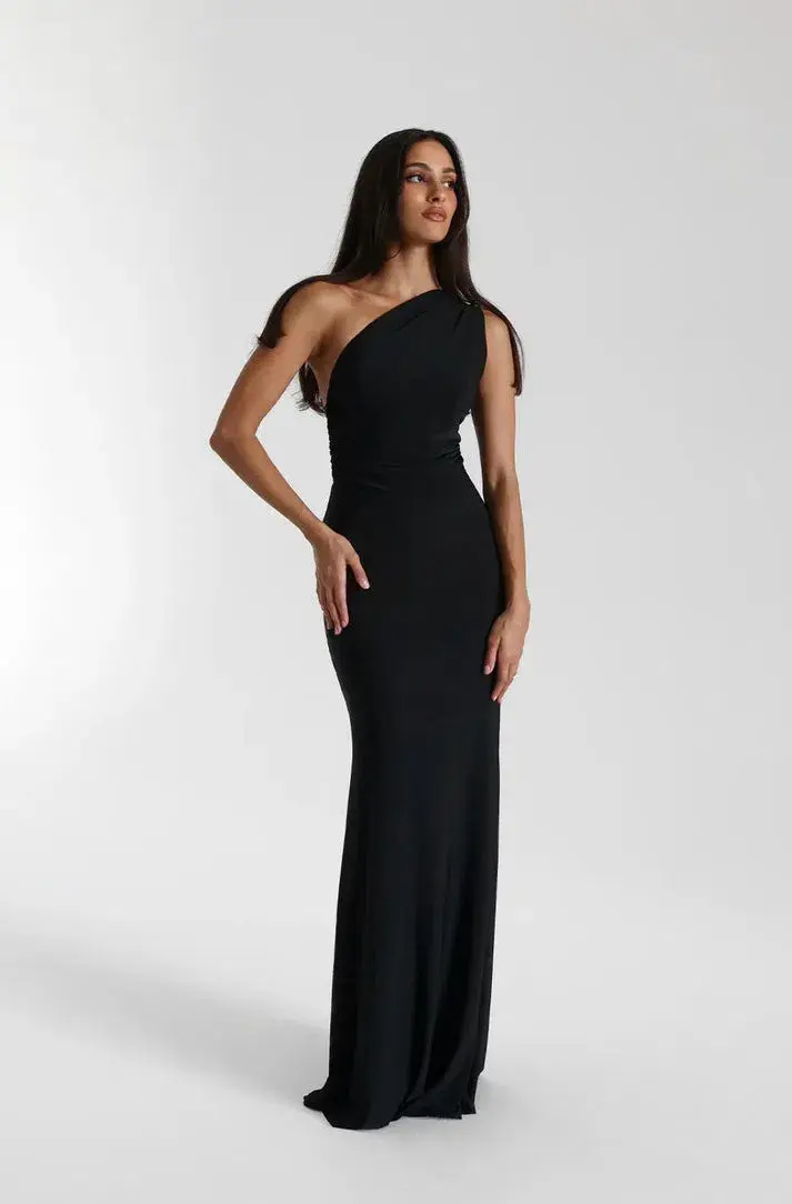 Natalie Rolt Black Fabienne Gown Size AU 8 for rent on The Volte - main image