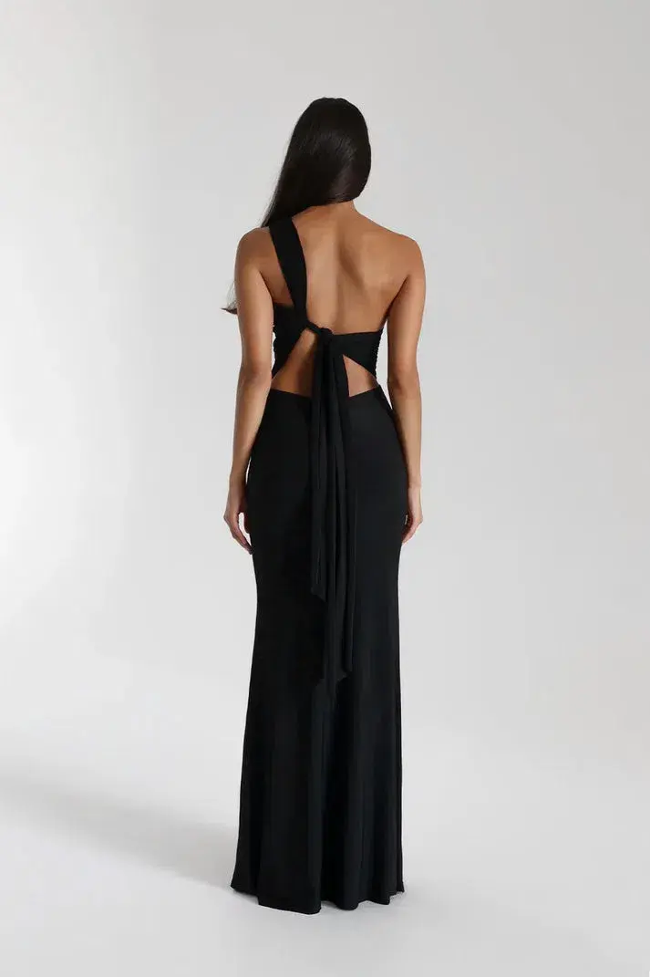 Natalie Rolt Black Fabienne Gown Size AU 8 - Image 4