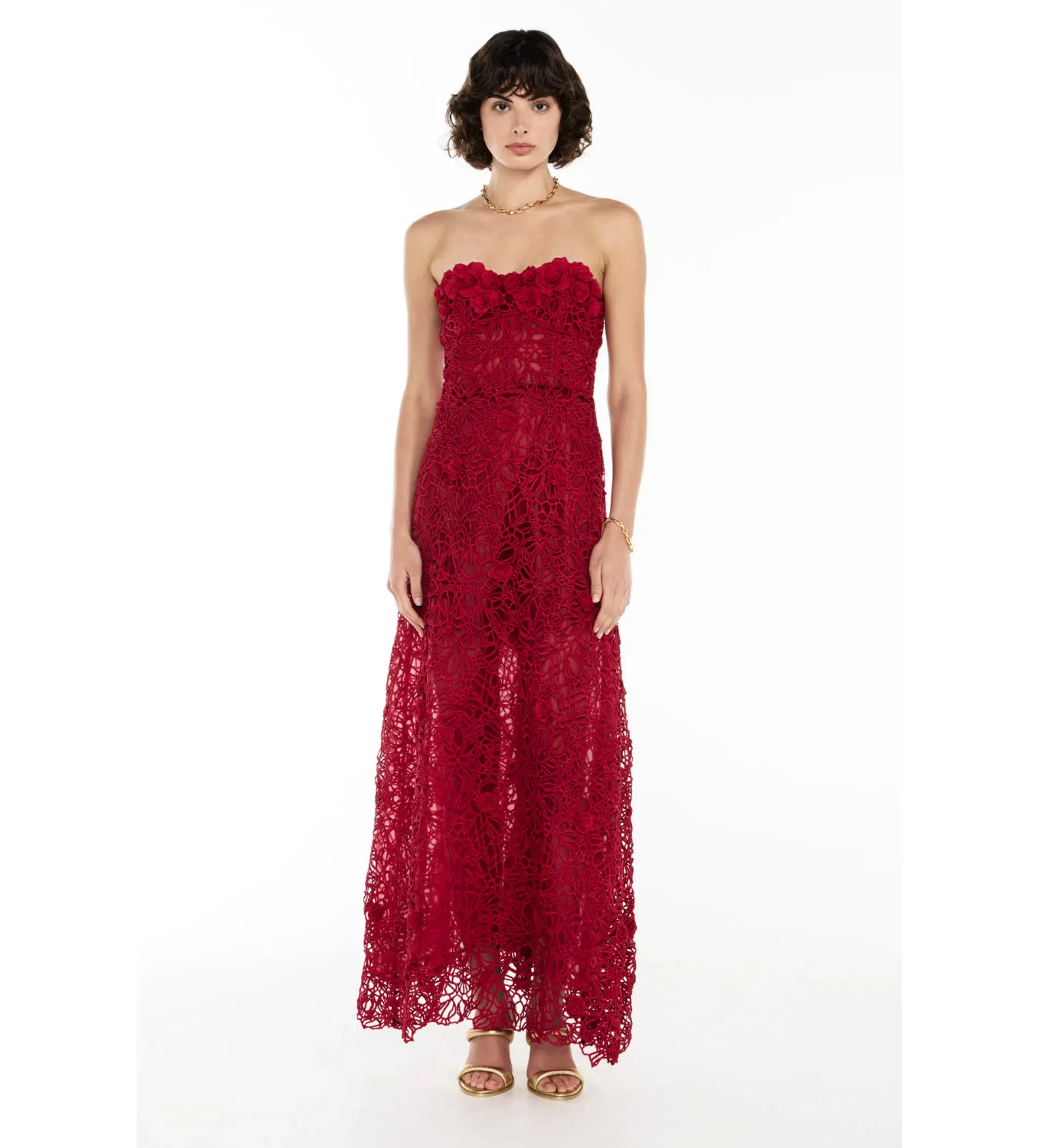 Manning Cartell Tea Ceremony Maxi Dress  Ruby Red Size 6 - Image 1