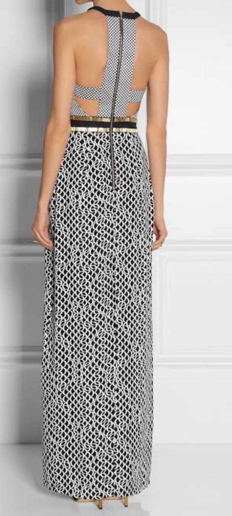  Sass & Bide Women's Blue The Invincible Embellished Piqué and Crepe Maxi Dress Size 8 - Image 3