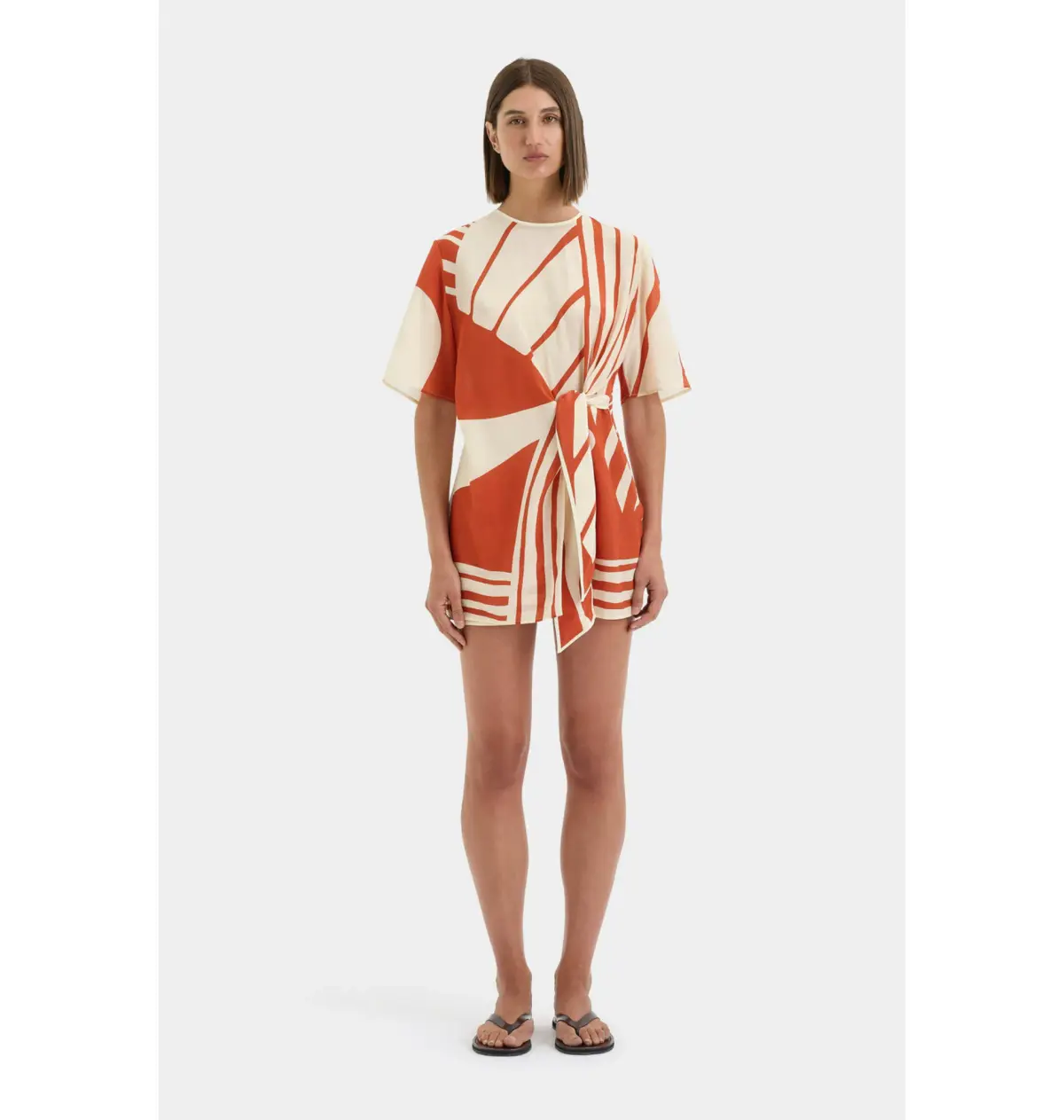 Sir The Label Calla Mini Dress in Hibiscus Stripe Size 1 / AU 8 - Image 2