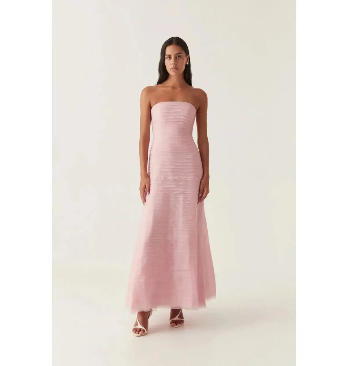 Aje Soundscape Maxi Dress Chalk Pink Size AU 4 - Image 1