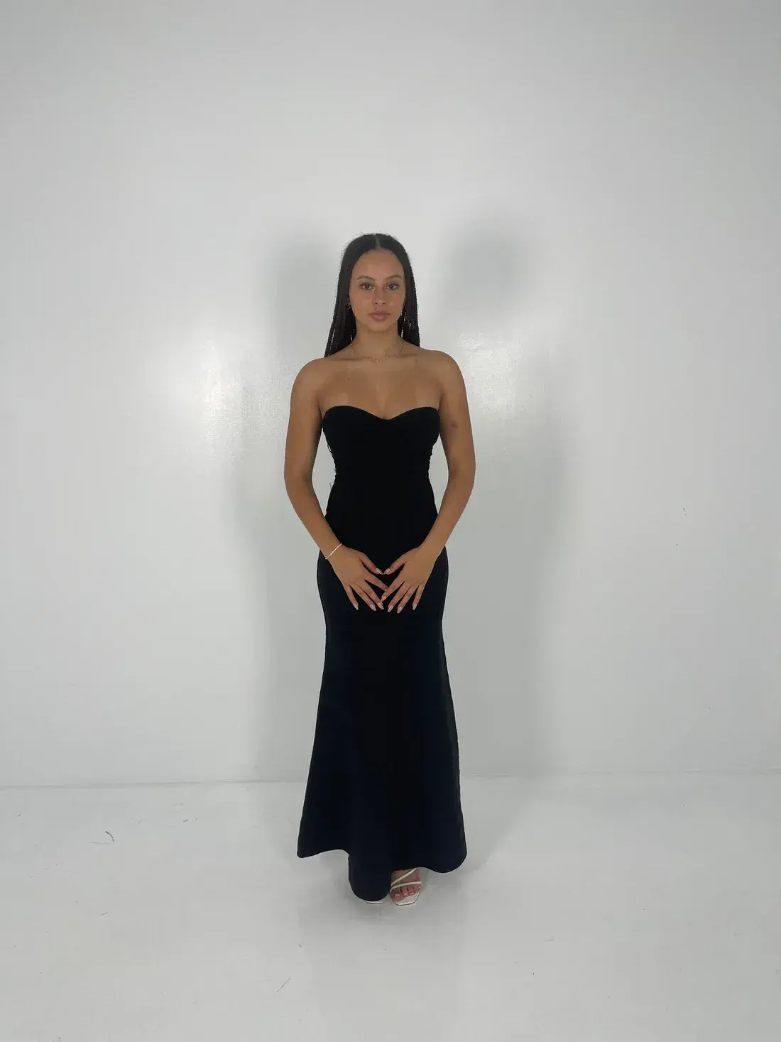Hervé Léger Black Sara Gown in Black Size L/AU 12 - Image 1