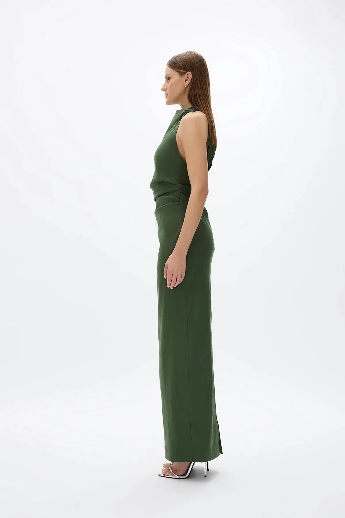 Rachel Gilbert Lottie Gown; Forest Green; size 12 - Image 5