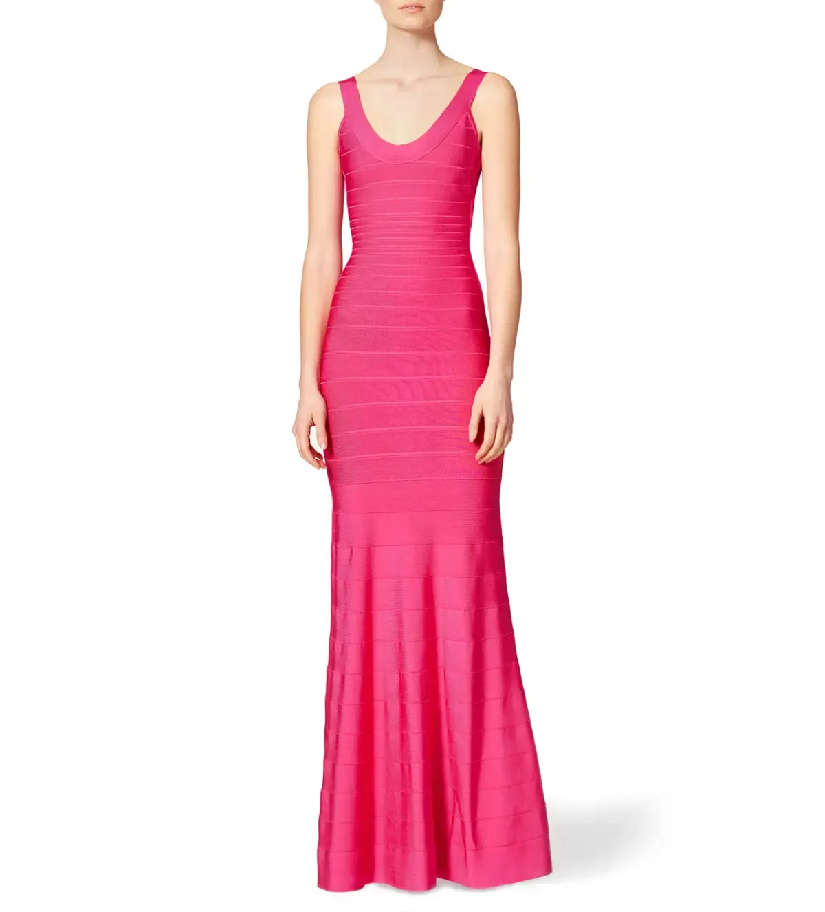 Herve Leger Pink Ellen Bandage Gown Size 10/S - Image 1