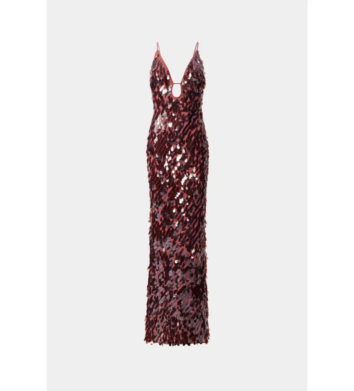 Misha Sapphire Sequin Maxi Dress Fig Size 10/M - Image 3