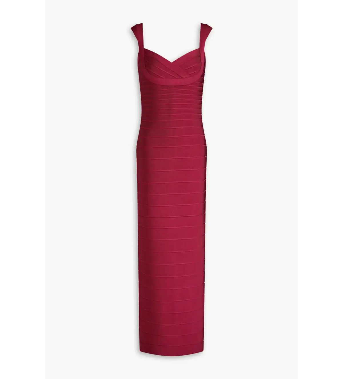Herve Leger Sweetheart Banded Gown Burgundy Size S/AU 8 - Image 4