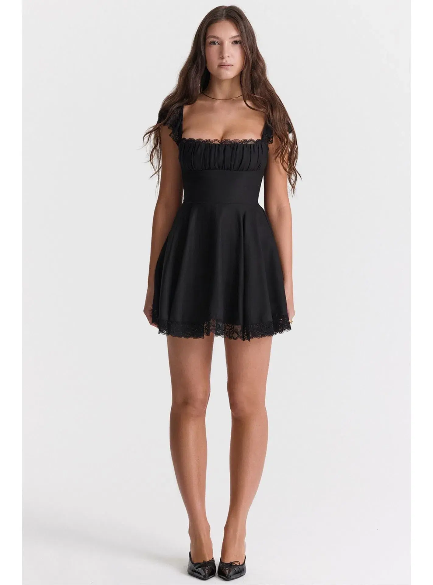 House Of CB Kaia A-Line Mini Dress Black Size XS / AU 6 - Image 1