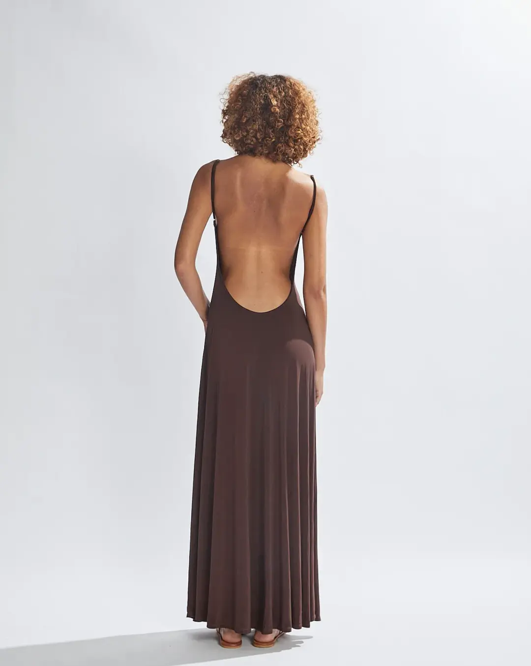 One Mile Sammy Maxi Dress Brown Size 6 for rent on The Volte - main image