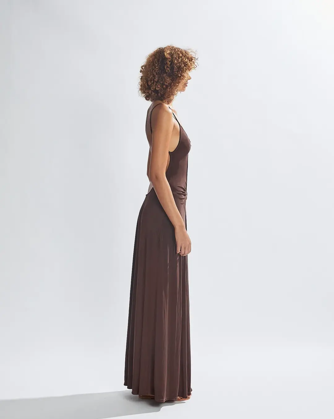 One Mile Sammy Maxi Dress Brown Size 6 for rent on The Volte - main image