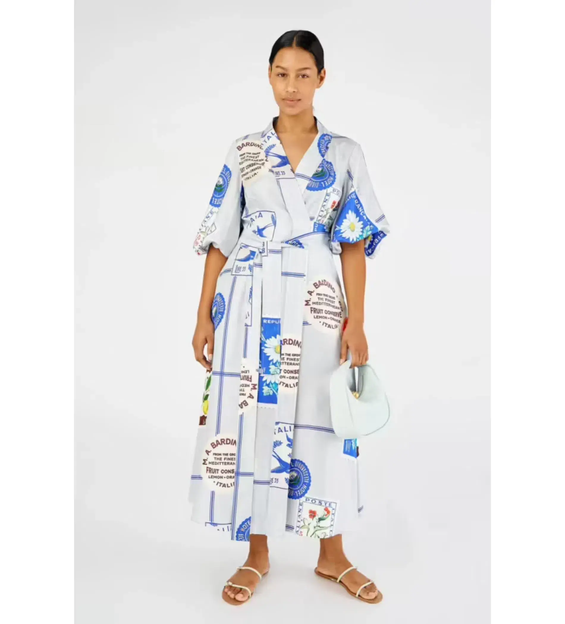 Oroton Picnic Midi Dress Print Size AU 14 - Image 1