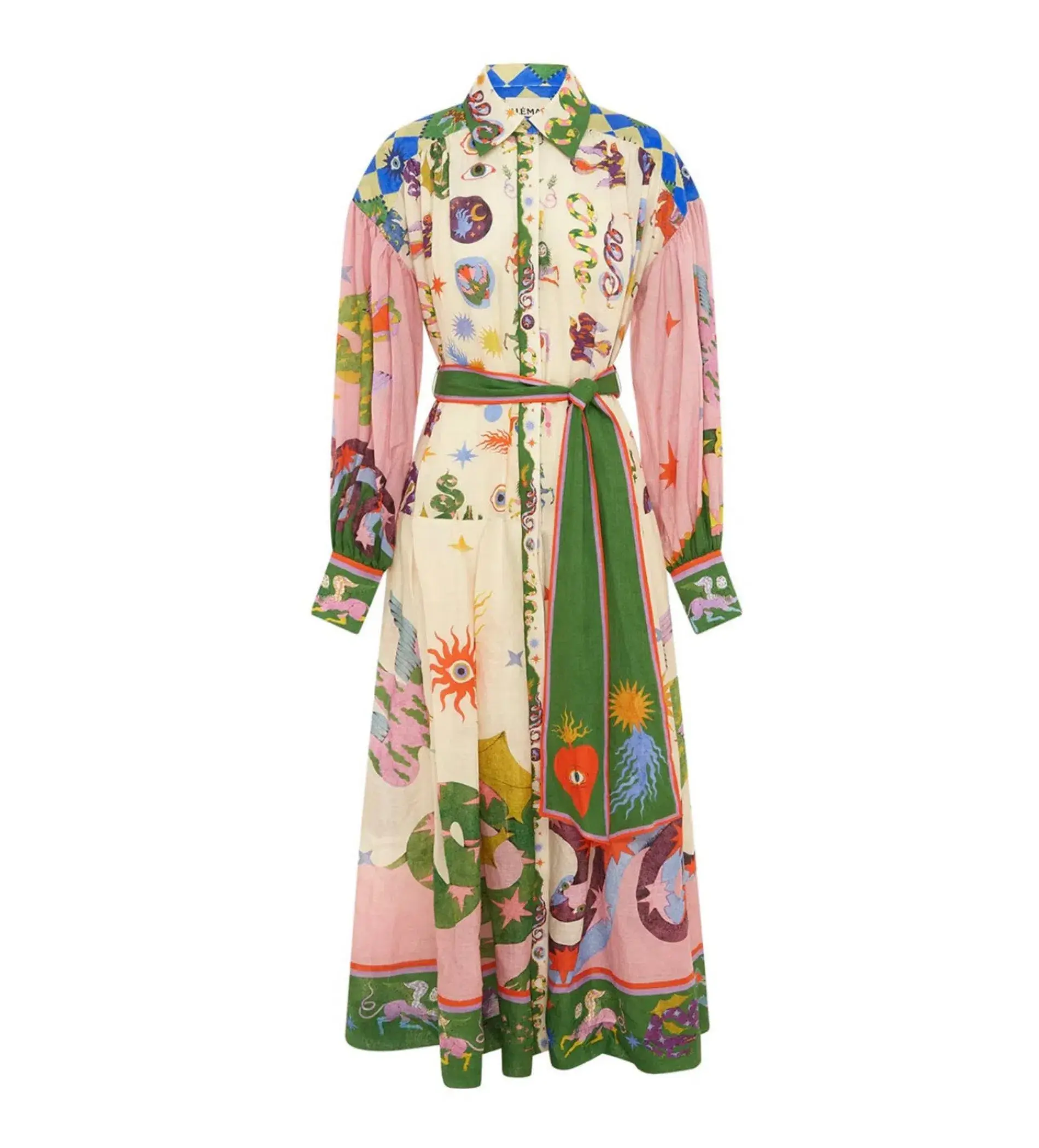 Alemais Seekers Shirtdress In Multi Size 10 - Image 3