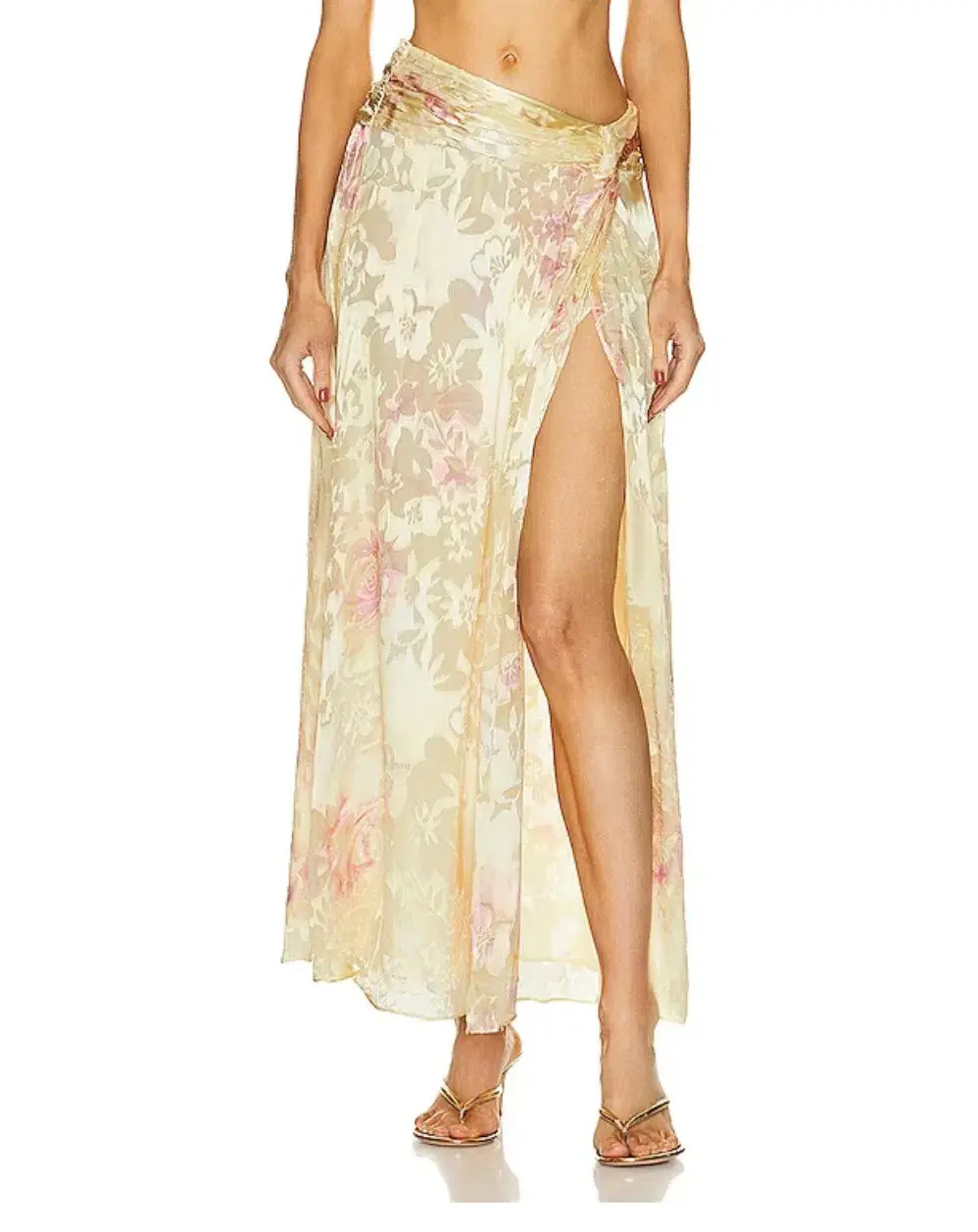 Loveshackfancy  Chance Maxi Set Yellow Floral Size 8 - Image 3