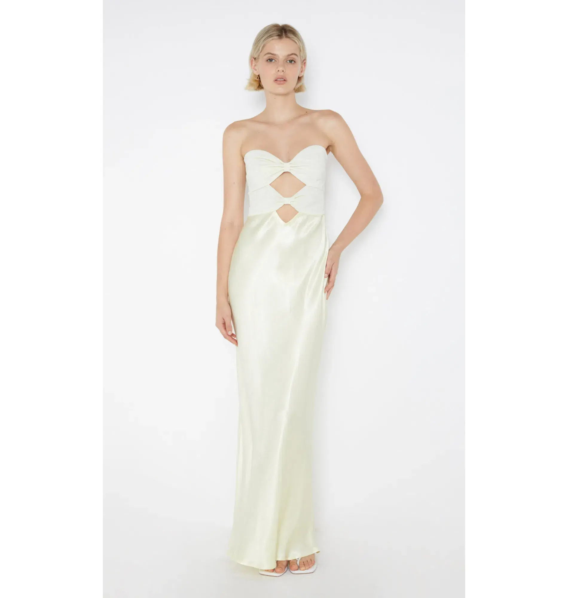 Bec & Bridge Halle Strapless Gown Yellow Size AU 10 - Image 1