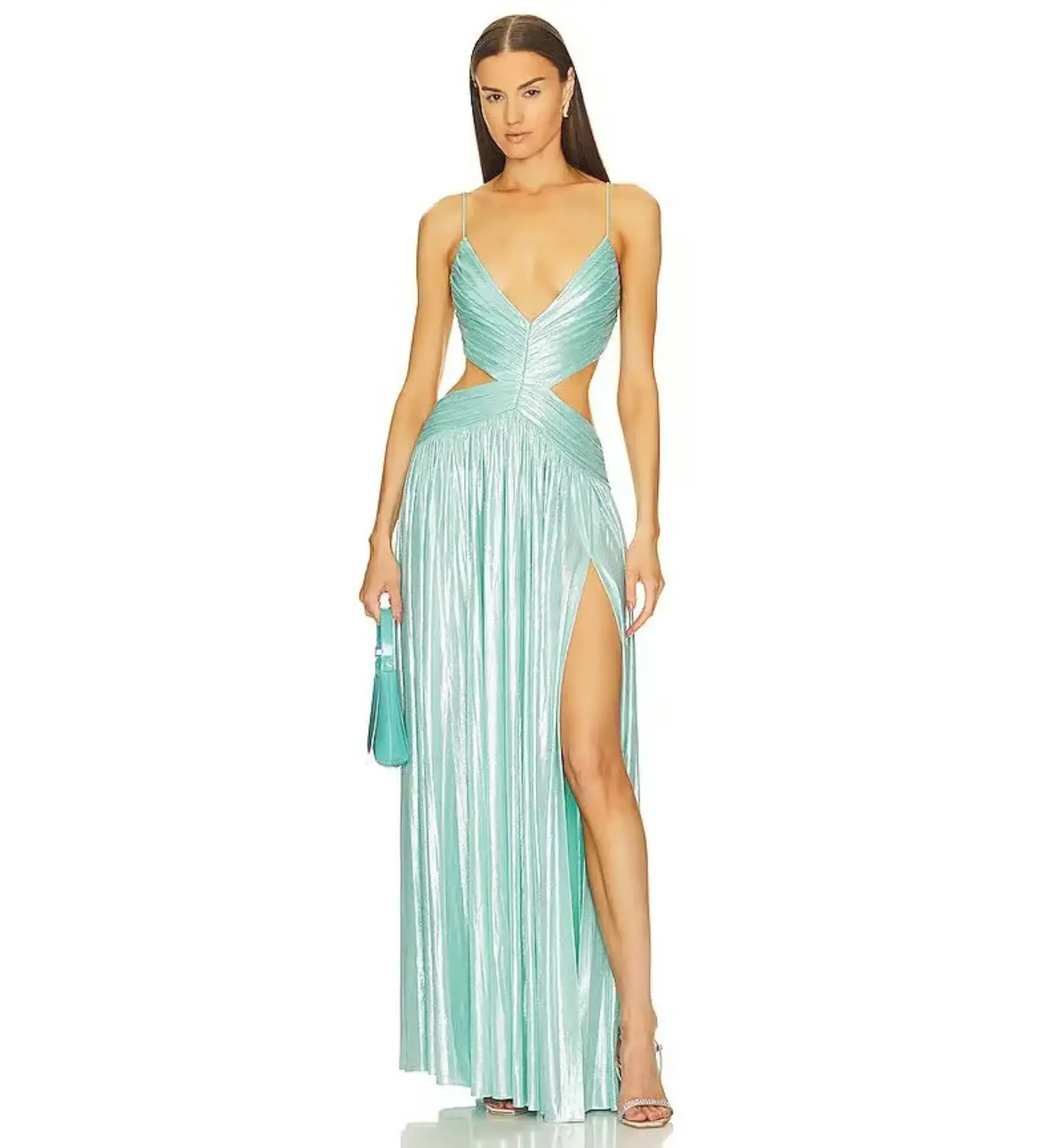 Retrofête Thea Maxi Dress Blue Size 8 - Image 1