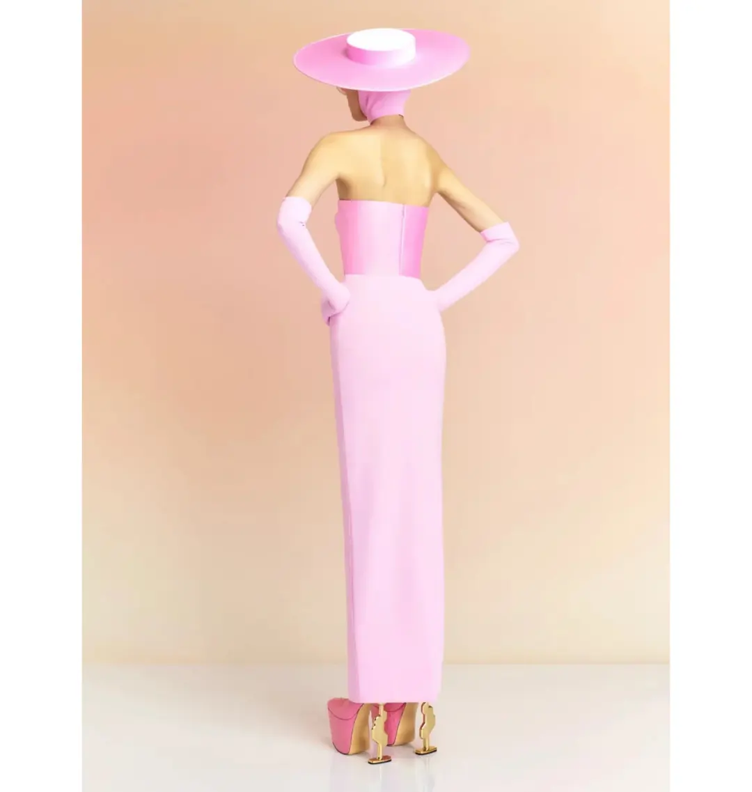 Solace London Afra Maxi Dress Pink Size 6 for rent on The Volte - main image