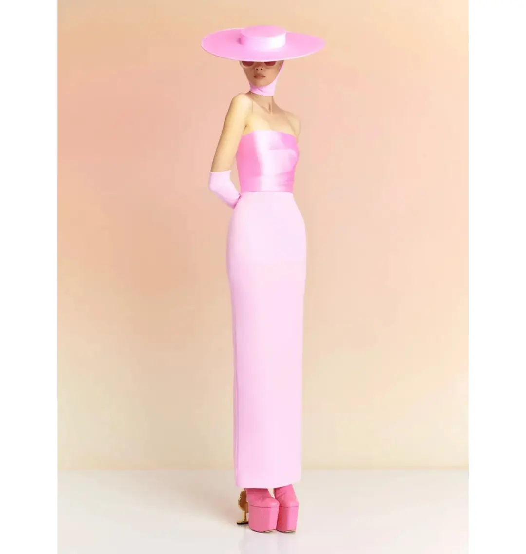 Solace London Afra Maxi Dress Pink Size 6 for rent on The Volte - main image