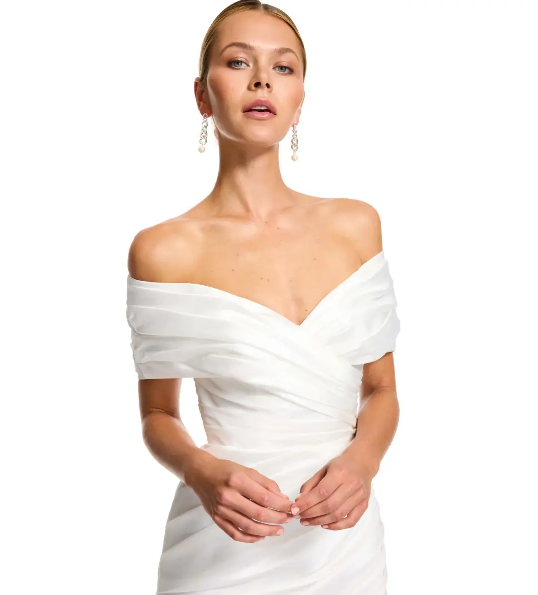 Kyha Studios Yves Mini Dress Bright Ivory Size 2/AU 8 for rent on The Volte - main image