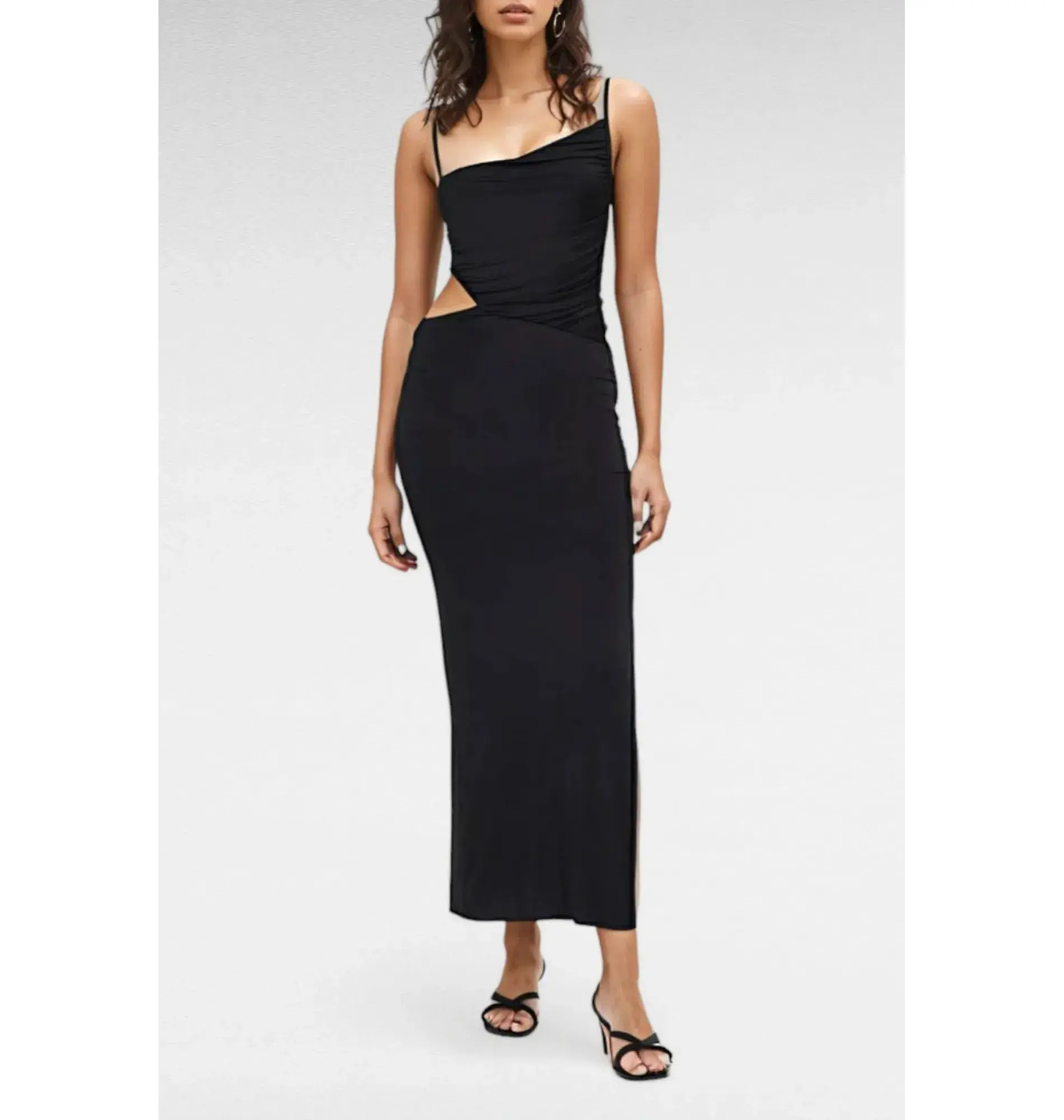 Bec & Bridge Ariel Asym Maxi Dress Black Size AU 6 - Image 1