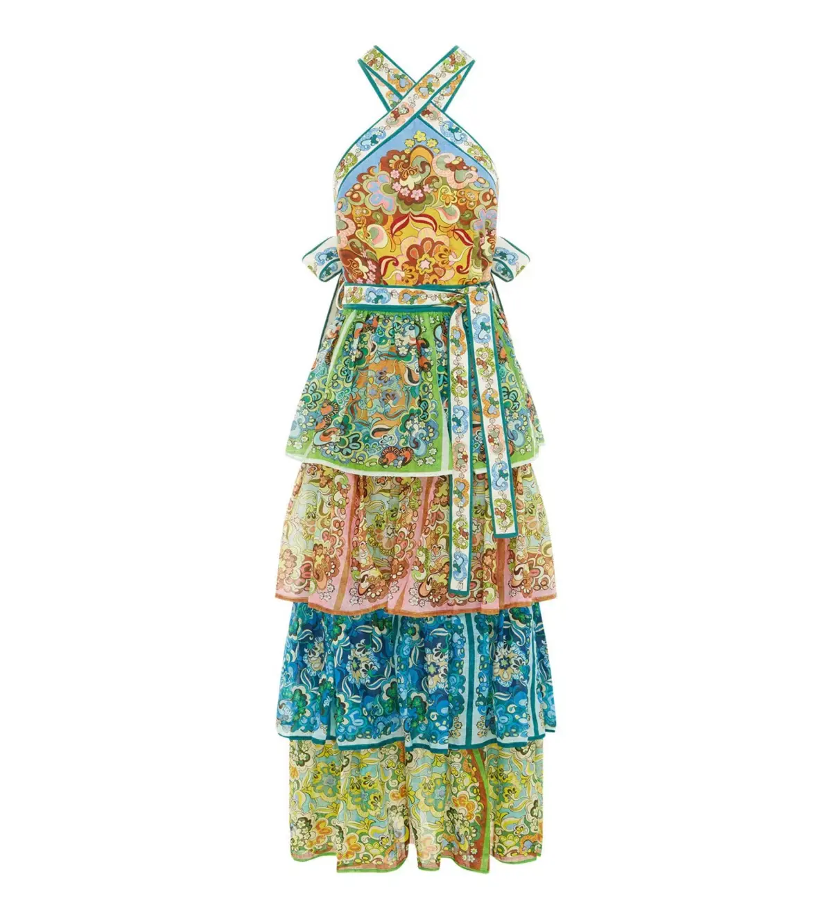 Alemais Dreamer Halter Midi Dress Multi Size 12 - Image 3