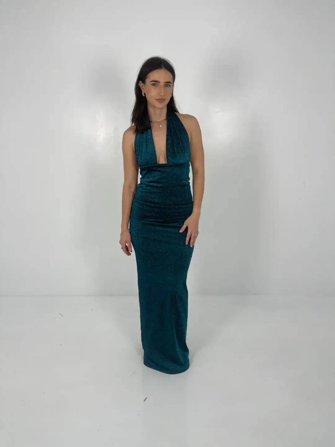 Deconduarte Jade Astor Maxi Dress in Jade (Size S/M) for rent on The Volte - main image