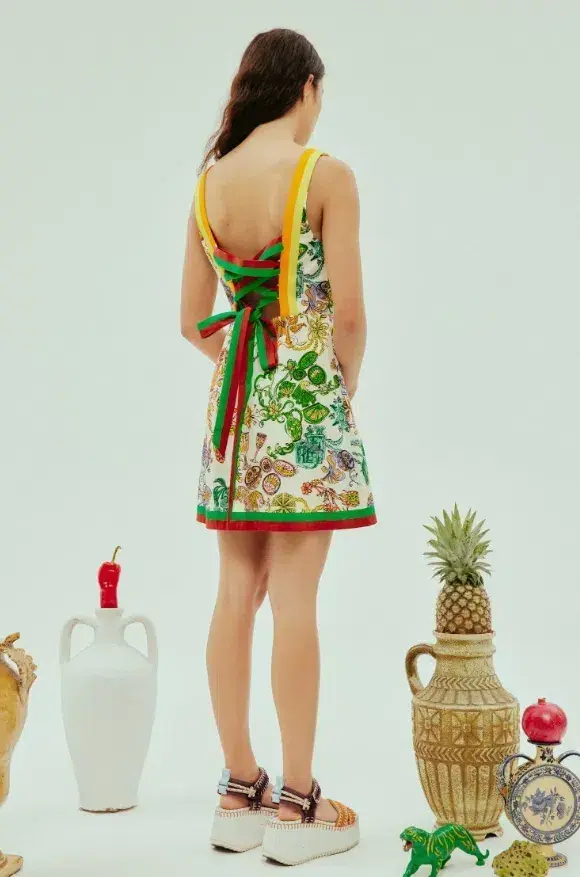 Alemias Fiesta Mini Dress Print Size 12 - Image 3