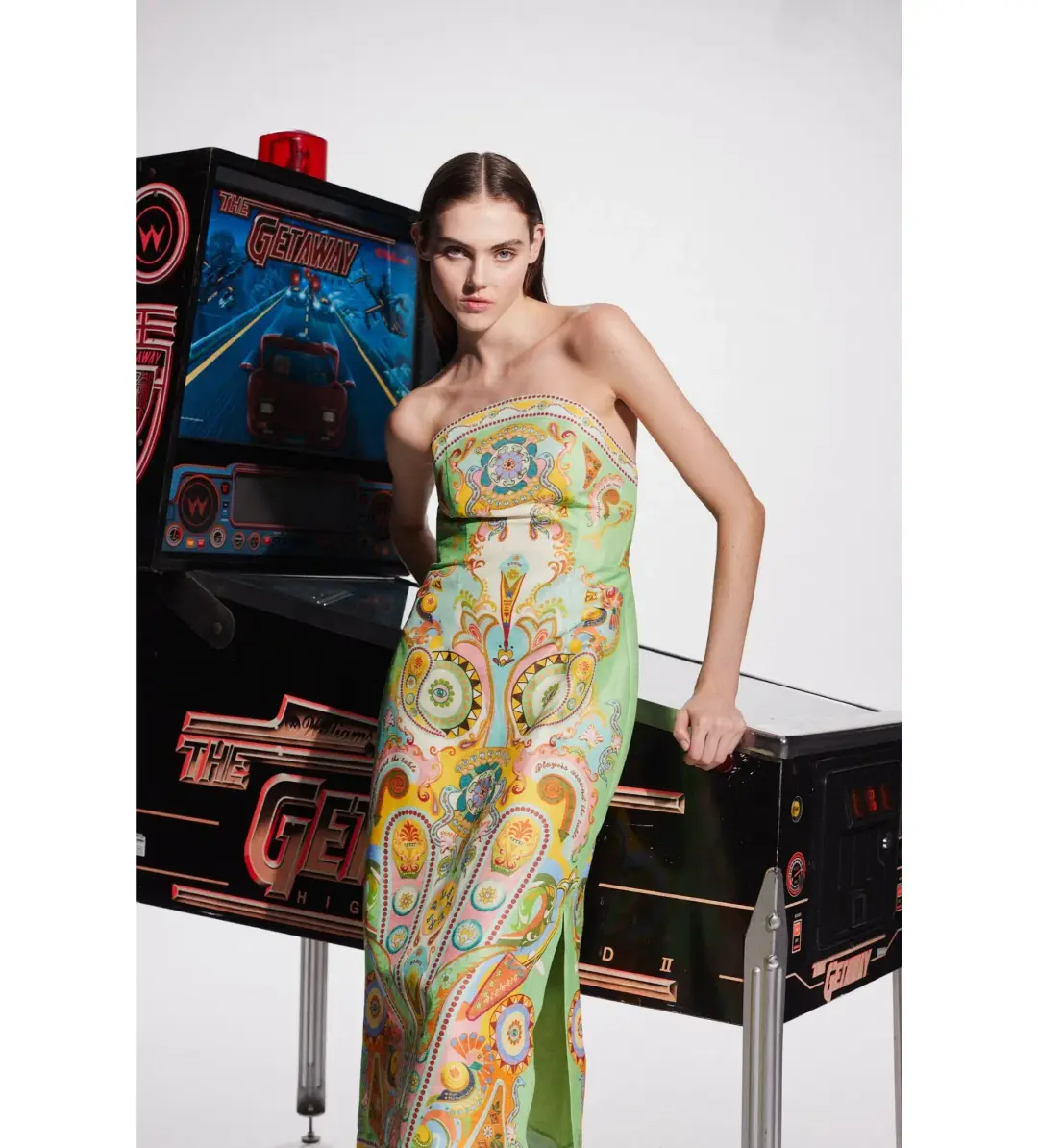 Alemais Pinball Bodice Midi Dress Multi Size 12 for rent on The Volte - main image