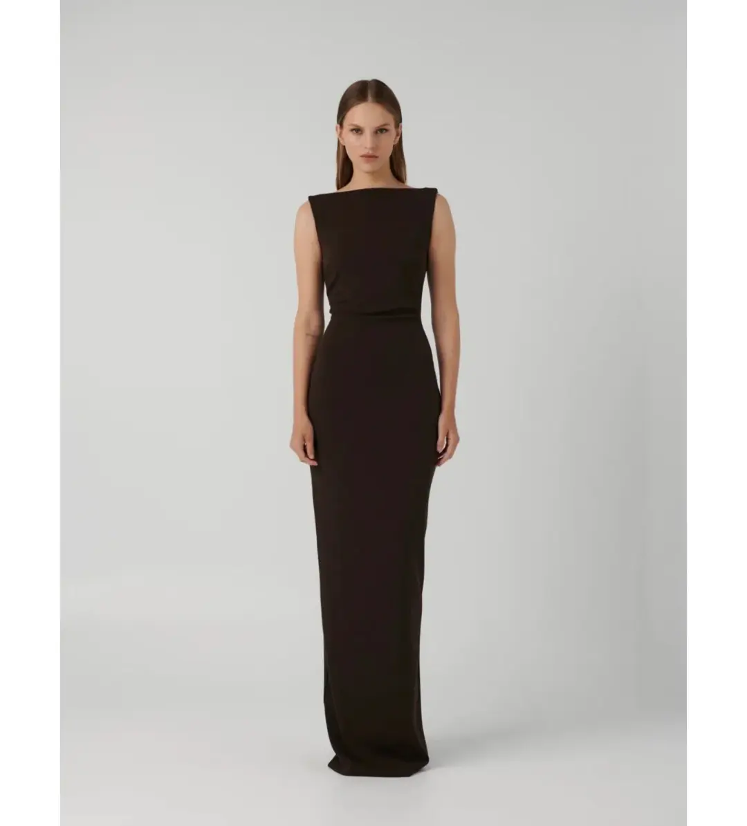 Effie Kats Coffee Verona Gown in Brown Size Small/ AU 8 for rent on The Volte - main image