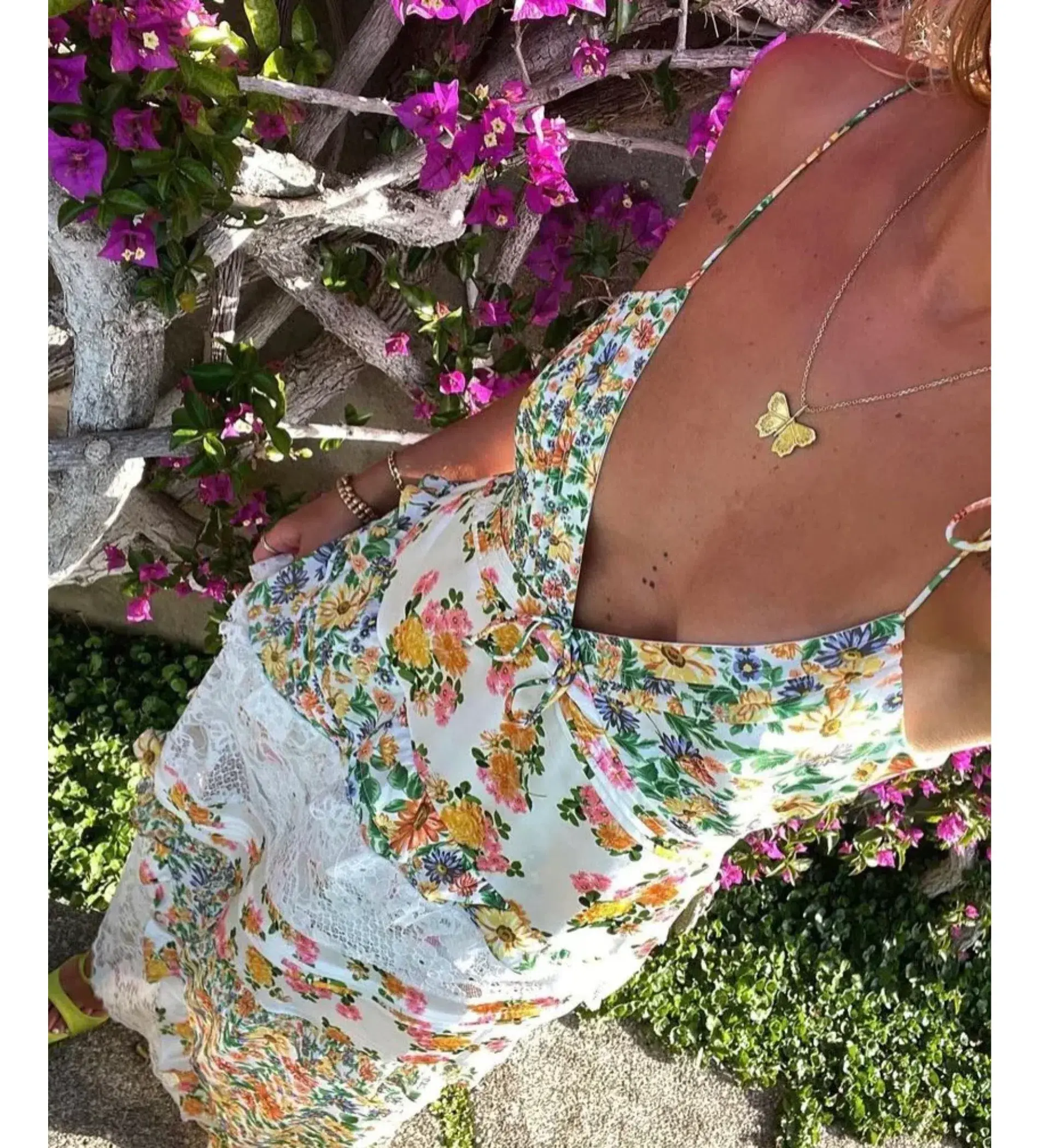 For Love & Lemons Green Rosalyn Maxi Size S/ AU 8 - Image 3
