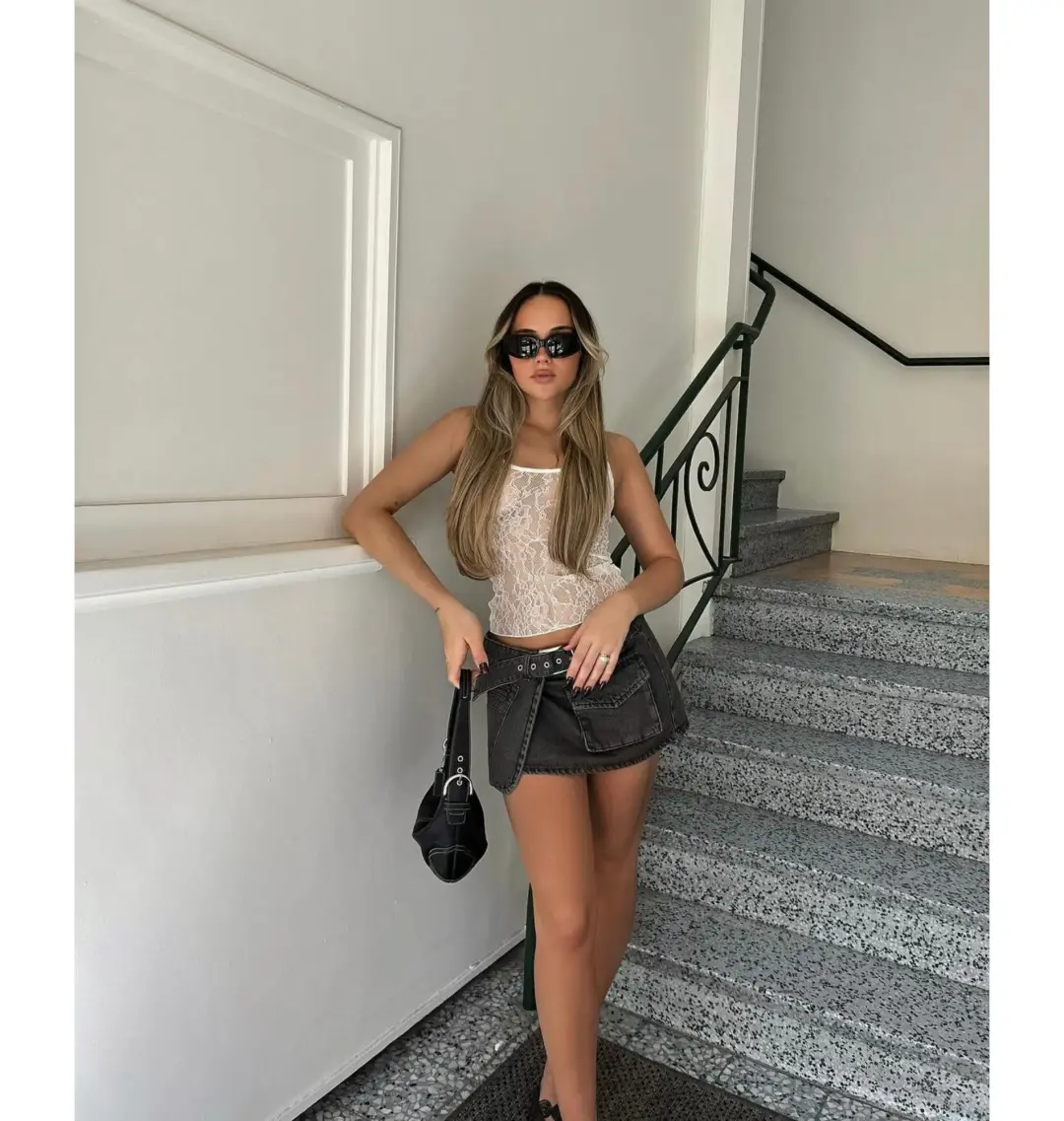 Gimaguas Diana Mini Skirt Black Size 36 / AU 8 for rent on The Volte - main image