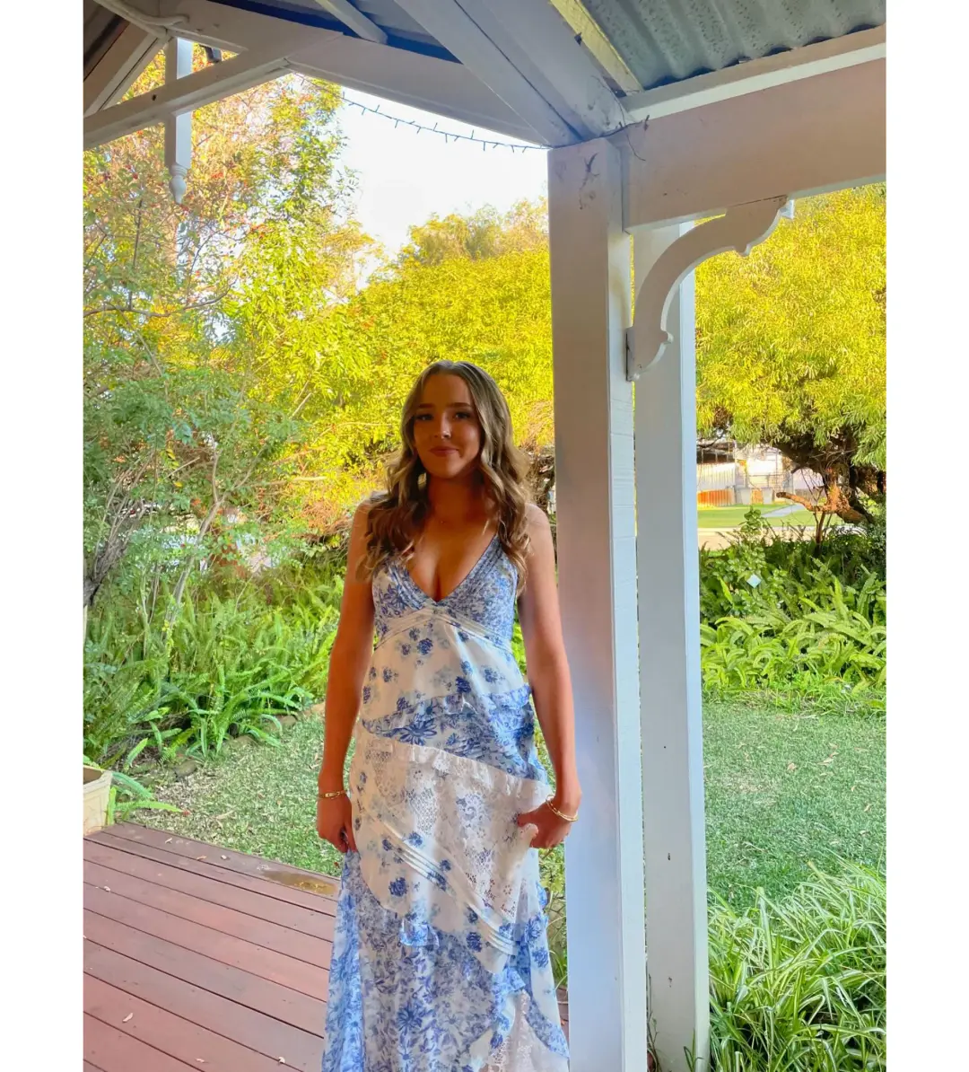 For Love & Lemons Blue Rosalyn Maxi Size XS / AU 6 for rent on The Volte - main image