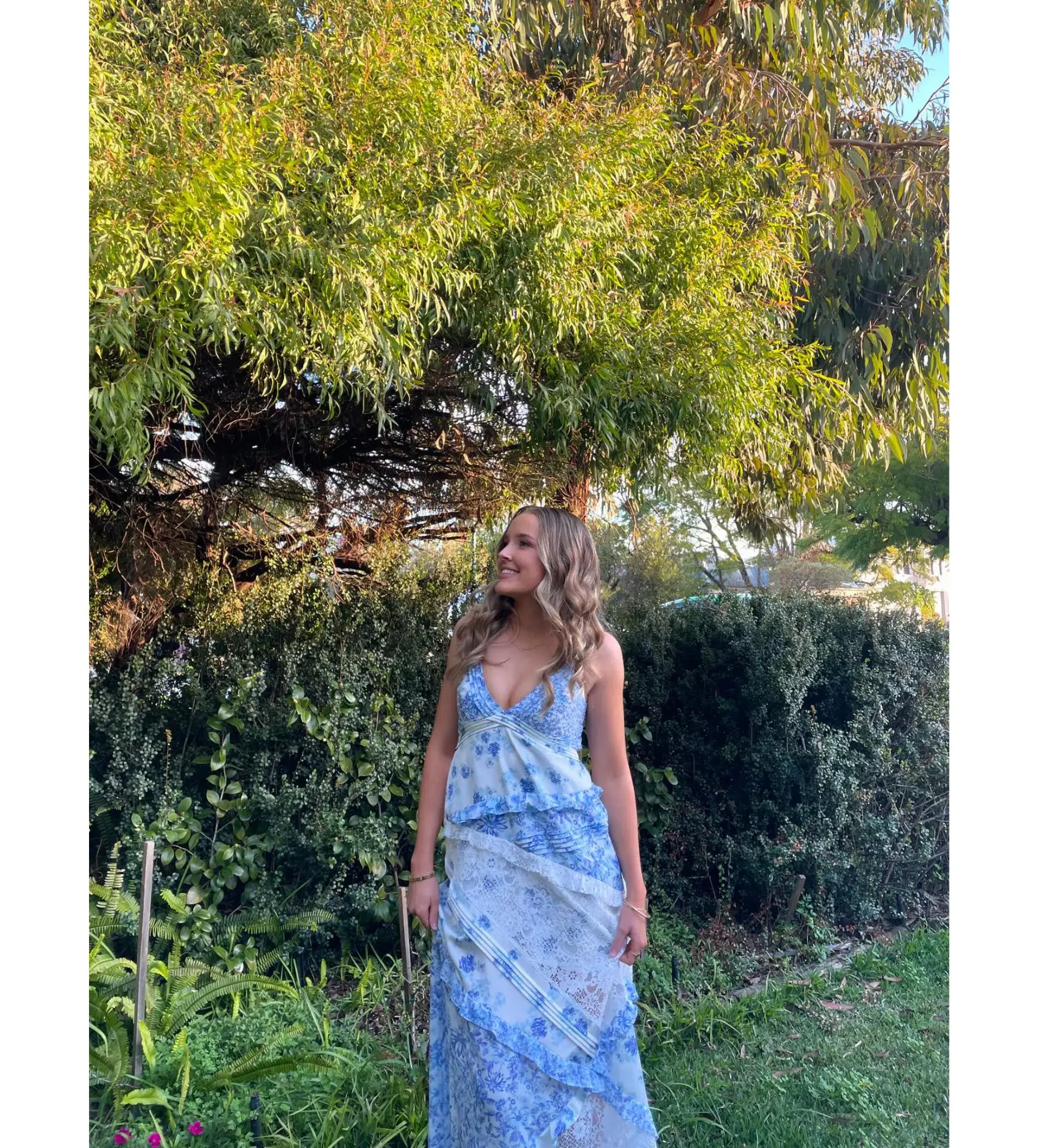 For Love & Lemons Blue Rosalyn Maxi Size XS / AU 6 - Image 1