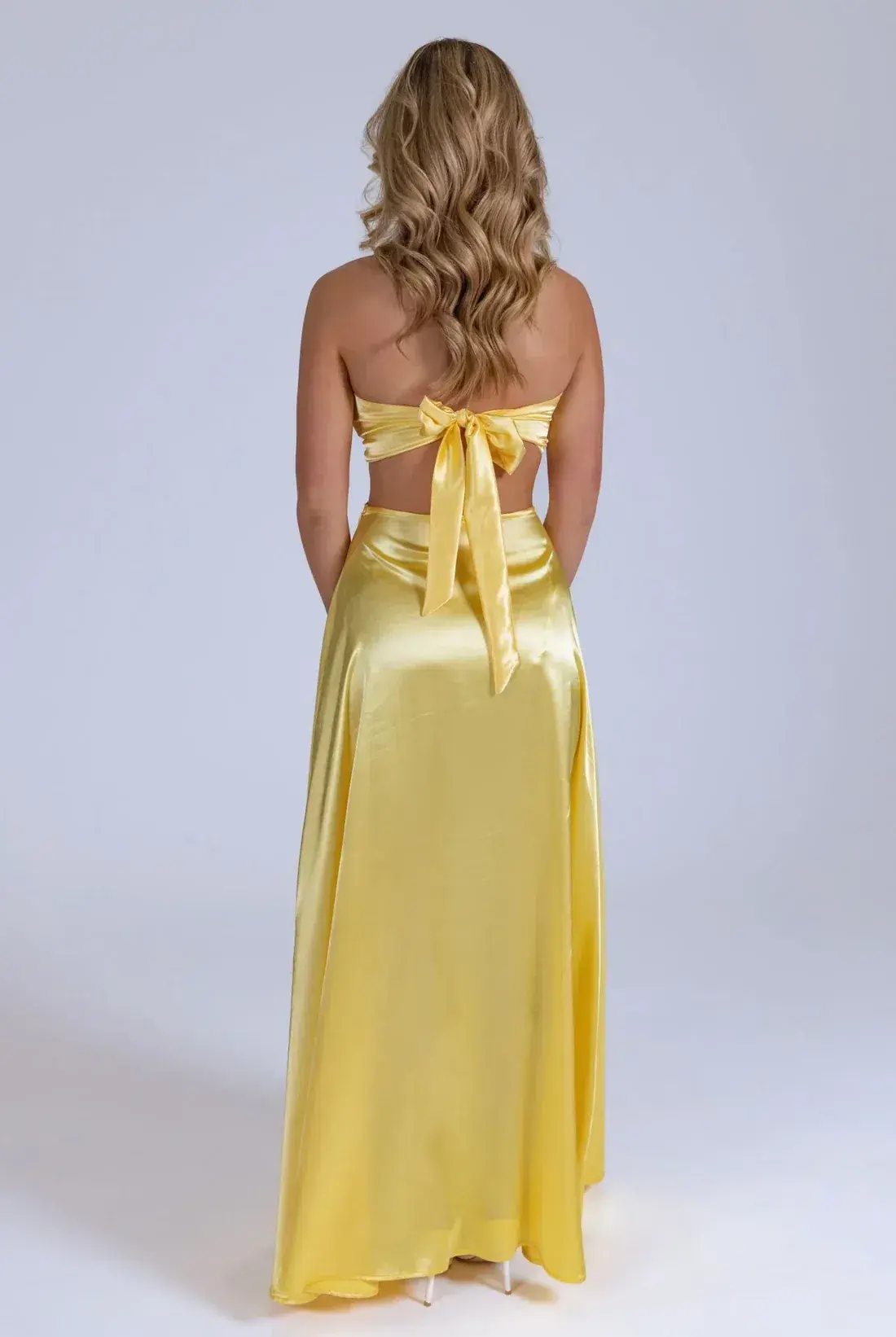 Lane + Sass Lucy Lemon Gown in Yellow Size Small/AU 8 - Image 3