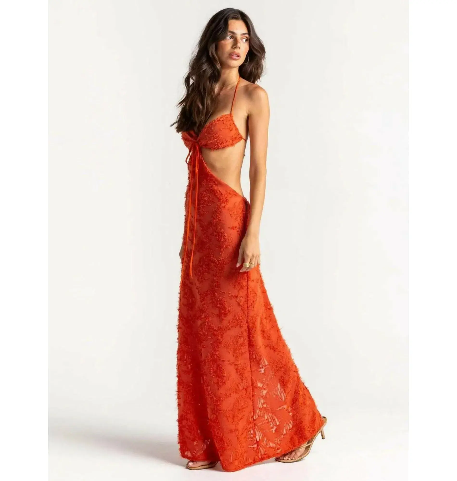 Arcina Ori Kara Dress Burnt Orange Size XS / AU 6 - Image 2