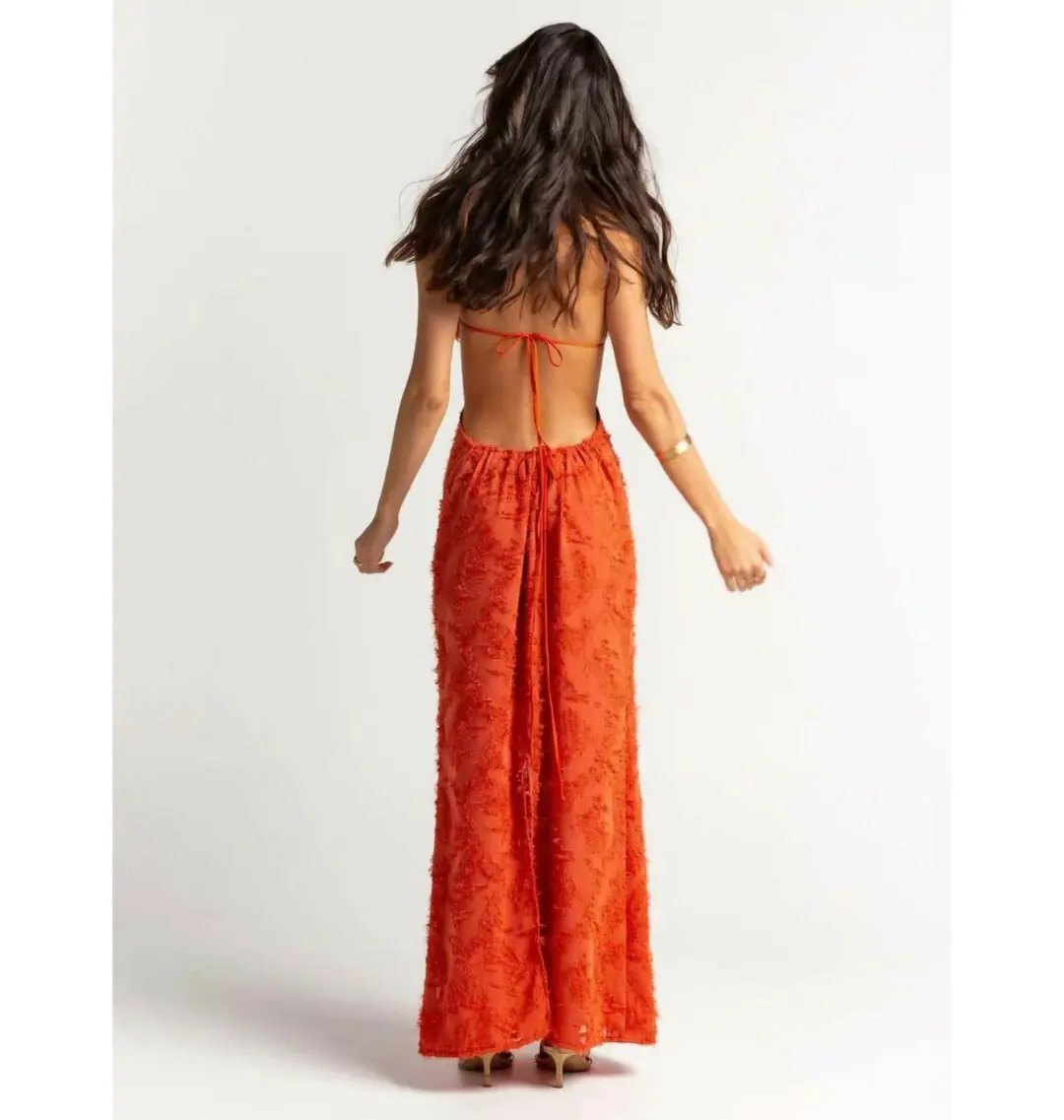 Arcina Ori Kara Dress Burnt Orange Size XS / AU 6 for rent on The Volte - main image
