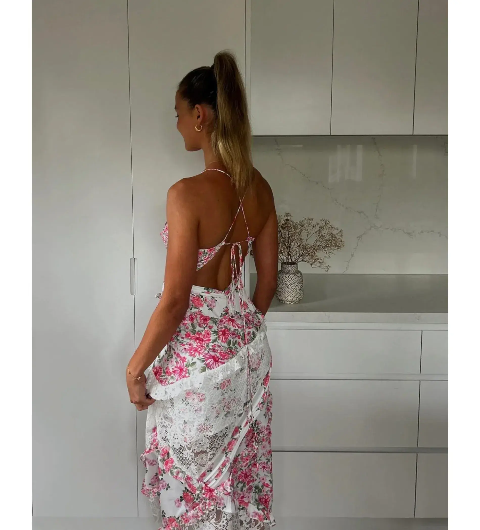For Love & Lemons Pink Rosalyn Maxi Size XXS / AU 4 - Image 2