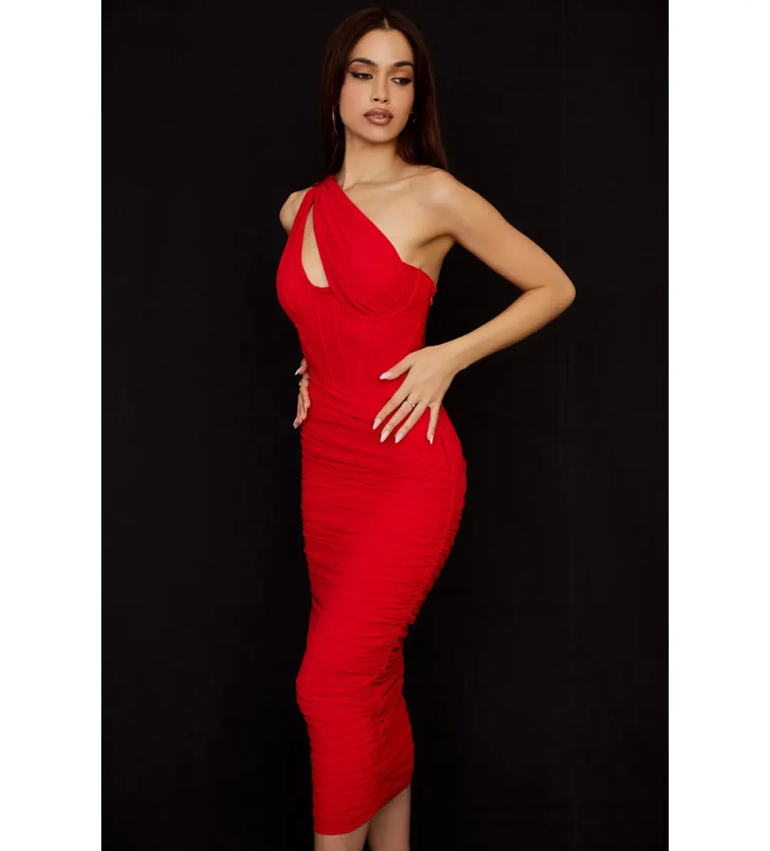 House of CB Valentina Dress Scarlett Size 6 for rent on The Volte - main image