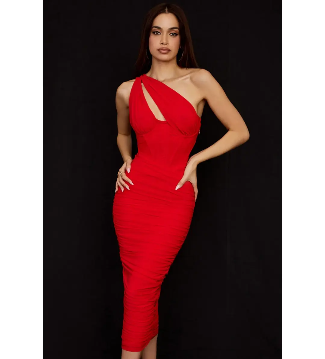 House of CB Valentina Dress Scarlett Size 6 for rent on The Volte - main image