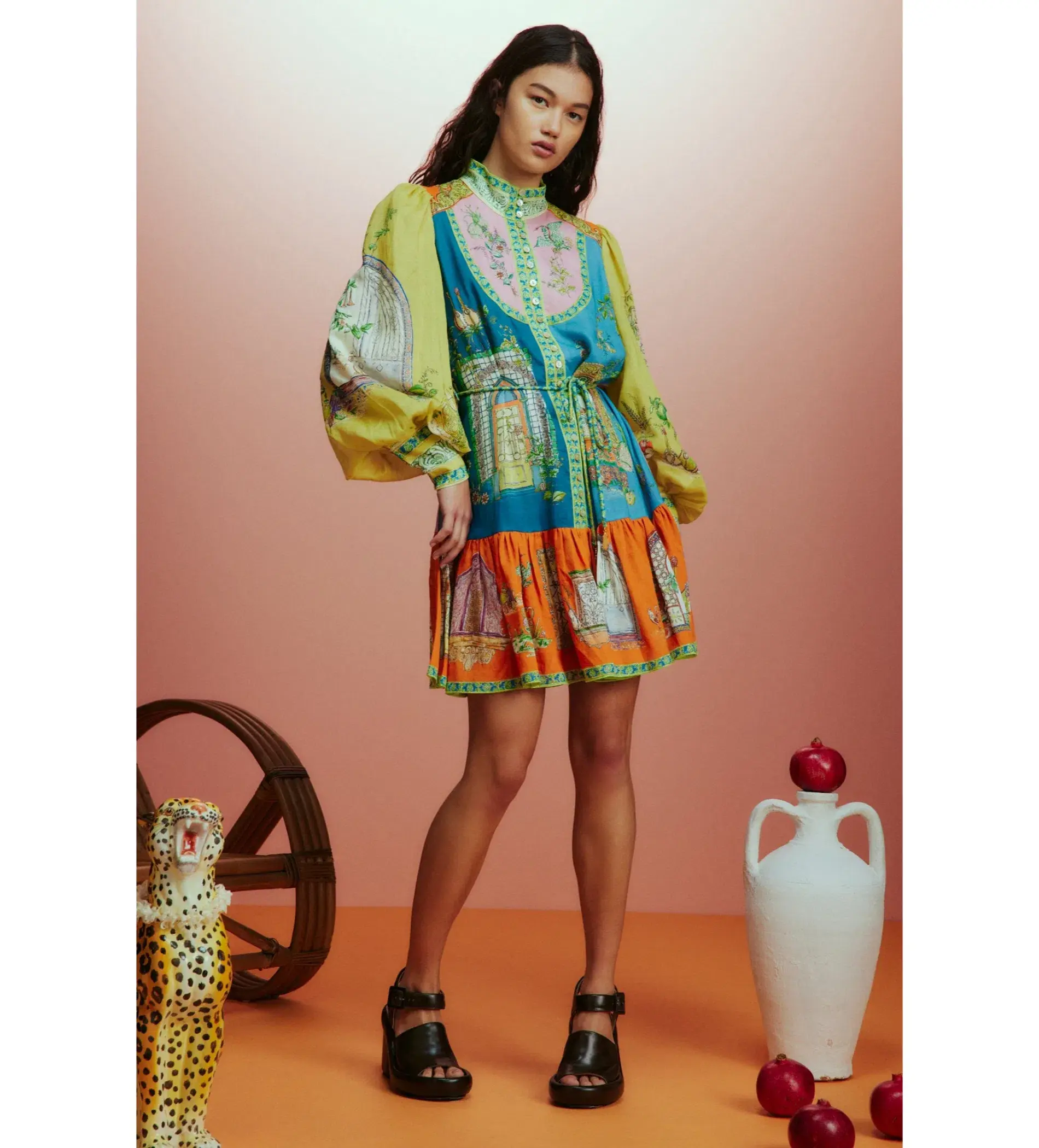 Alemais Monti Mini Dress Multi Size 10  - Image 1
