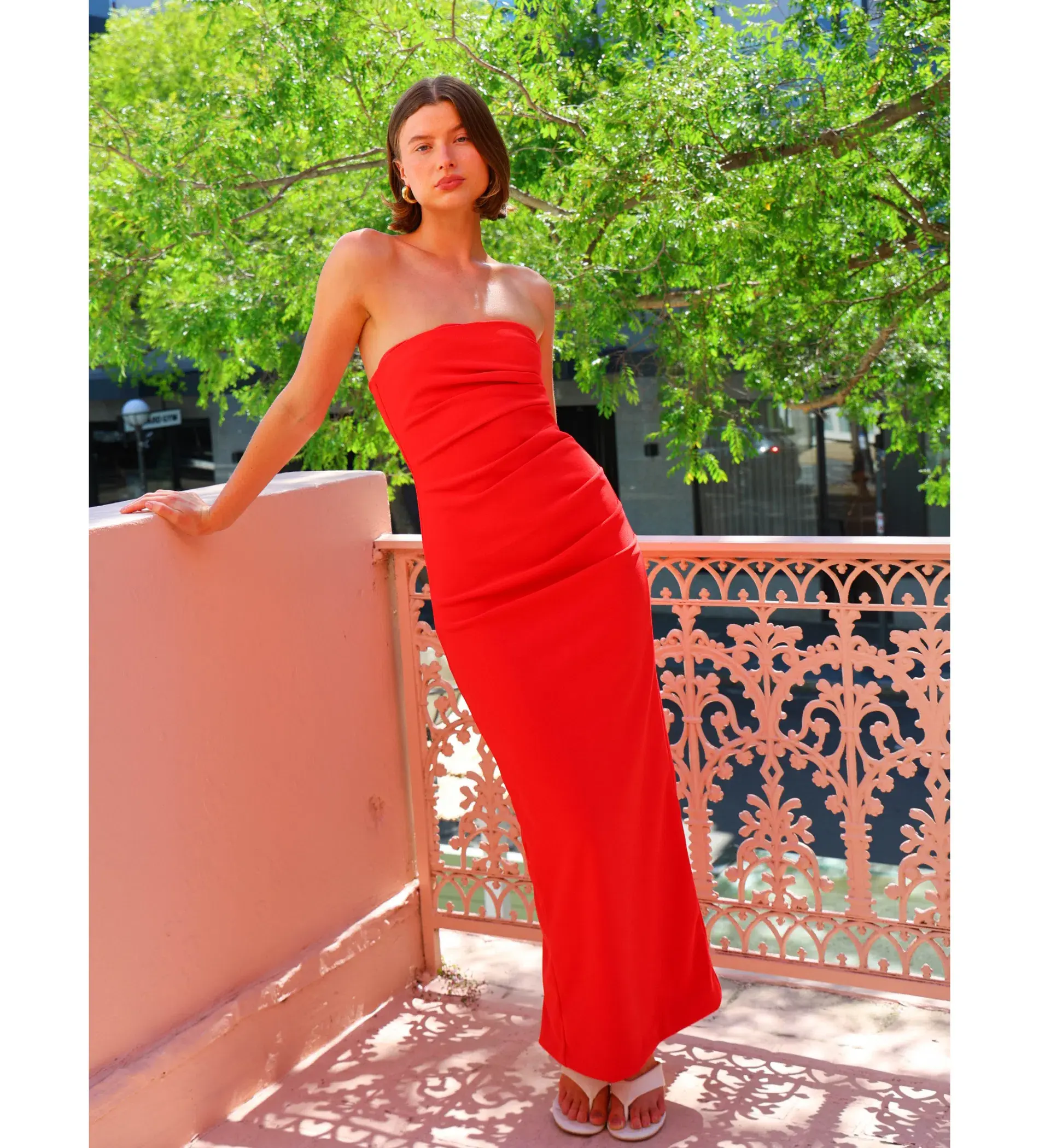 By Nicola Naomi Dress Cherry Size 8 - Image 1