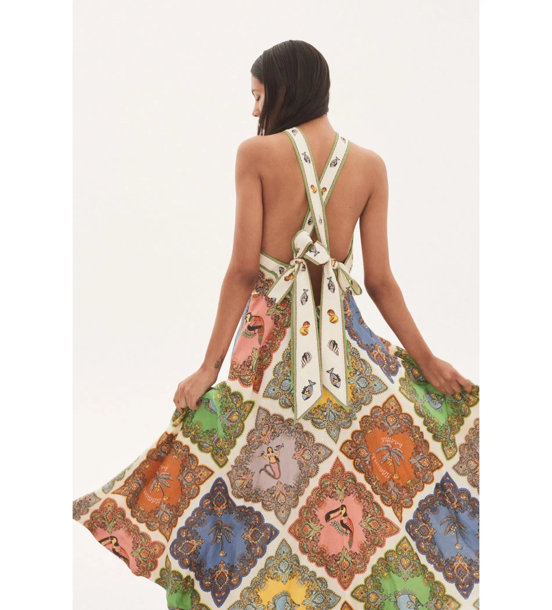 Alemais Trippy Troppy Halter Dress Multi Size 10  - Image 2