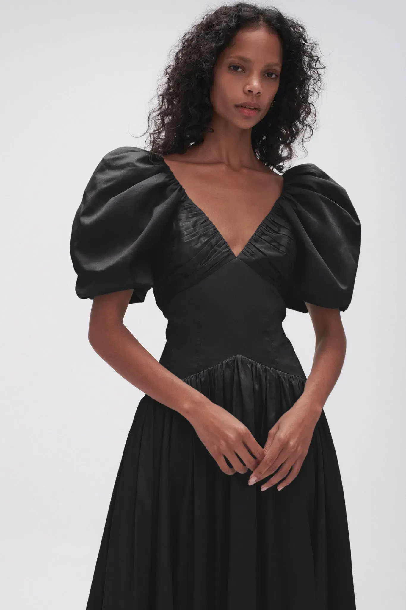 Aje Gabrielle Plunge Midi Dress  Black Size 12  - Image 2