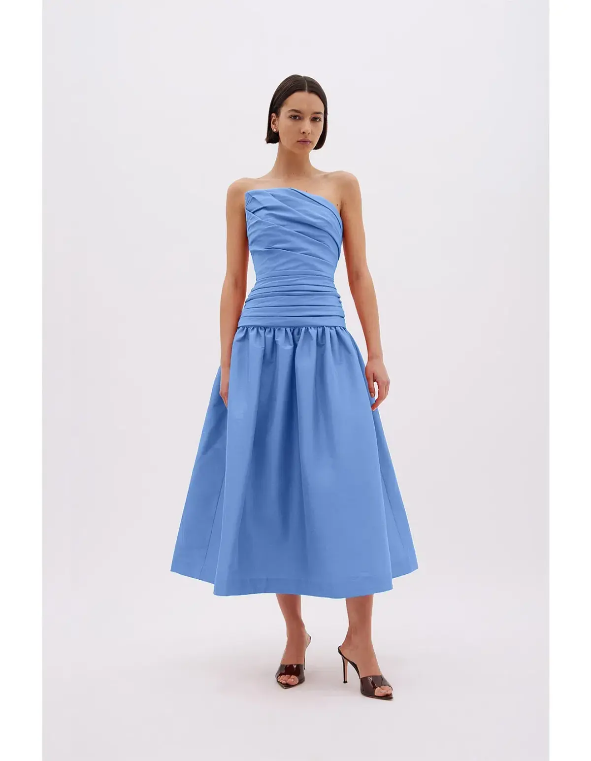 Rachel Gilbert Banks Midi Dress Blue Size 12 - Image 1
